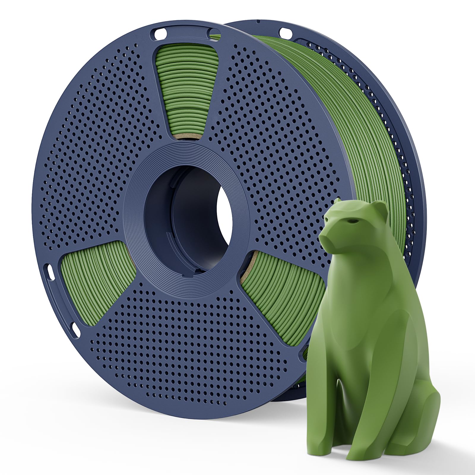 Matte PLA Filament 1.75mm Army Green Color, 1kg(2.2lbs) SUNLU 3D Printer Filament, Smooth Matte Finish, Less Brittle, Reduced La