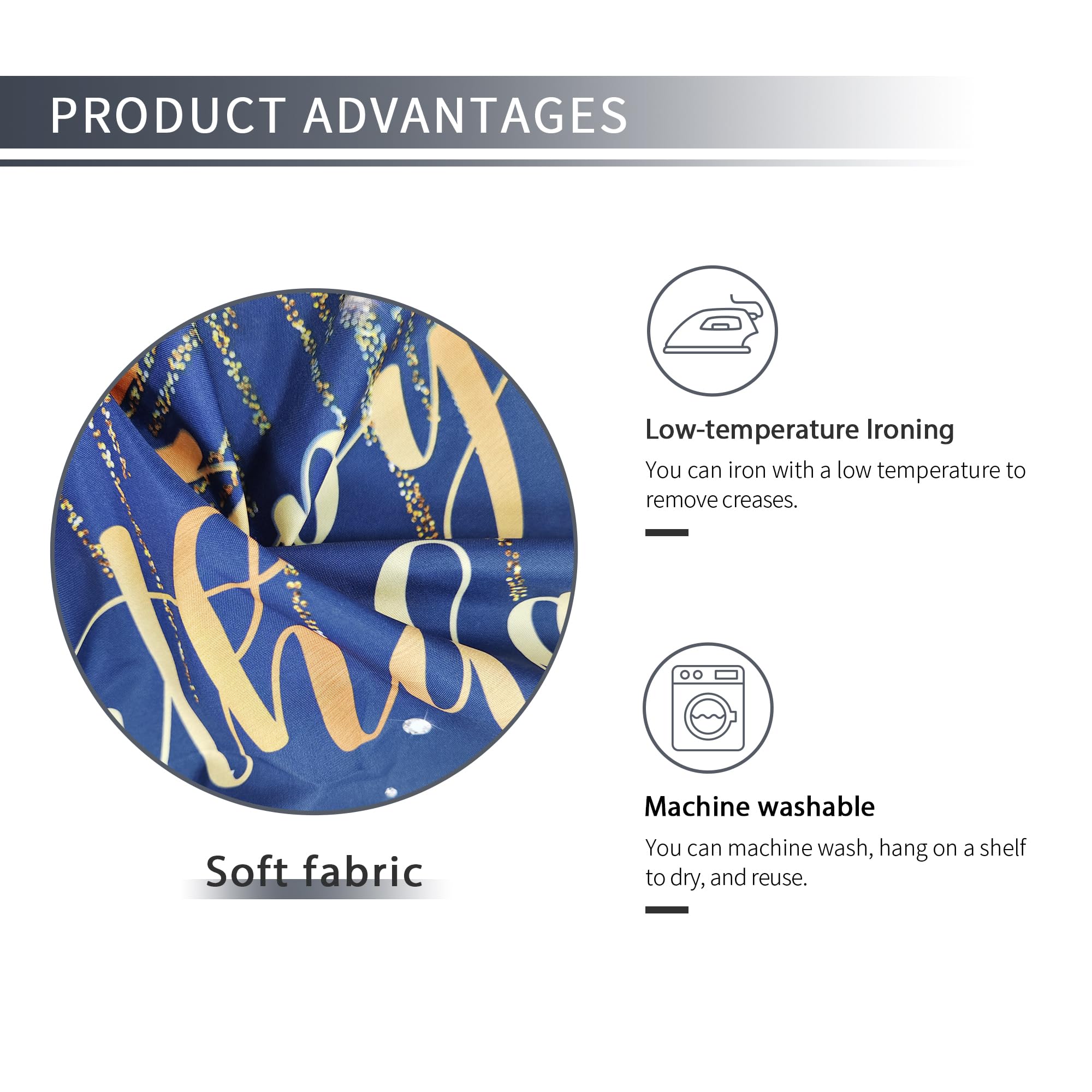 Riyidecor Blue Gold Happy Birthday Navy Royal Backdrop 7Wx5H Feet Polyester Fabric Men Boy Golden Dot Balloon Diamond Sparkle Co