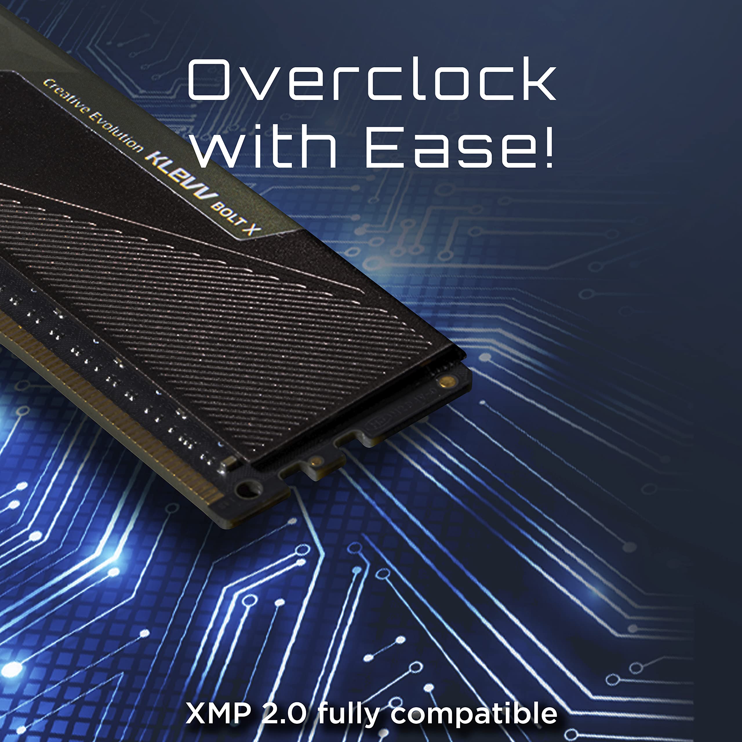 Klevv Bolt X Ddr4 16Gb (2X8Gb) 3200Mhz Cl16 1.35V Gaming Desktop Ram Memory Sk Hynix Chip Xmp 2.0 Ready (Kd48Gu880 32A160U)