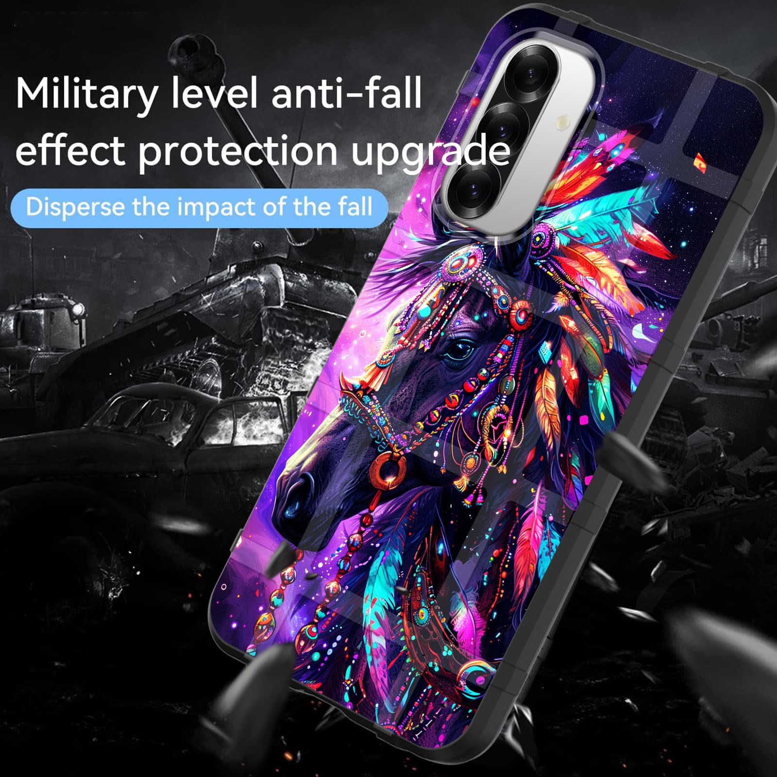 Gfewytjyj For Galaxy A36 5G / A56 5G Case,Fashion Shock-Absorption Flexible Tpu Bumper Soft Rubber Protective Phone Case Cover F