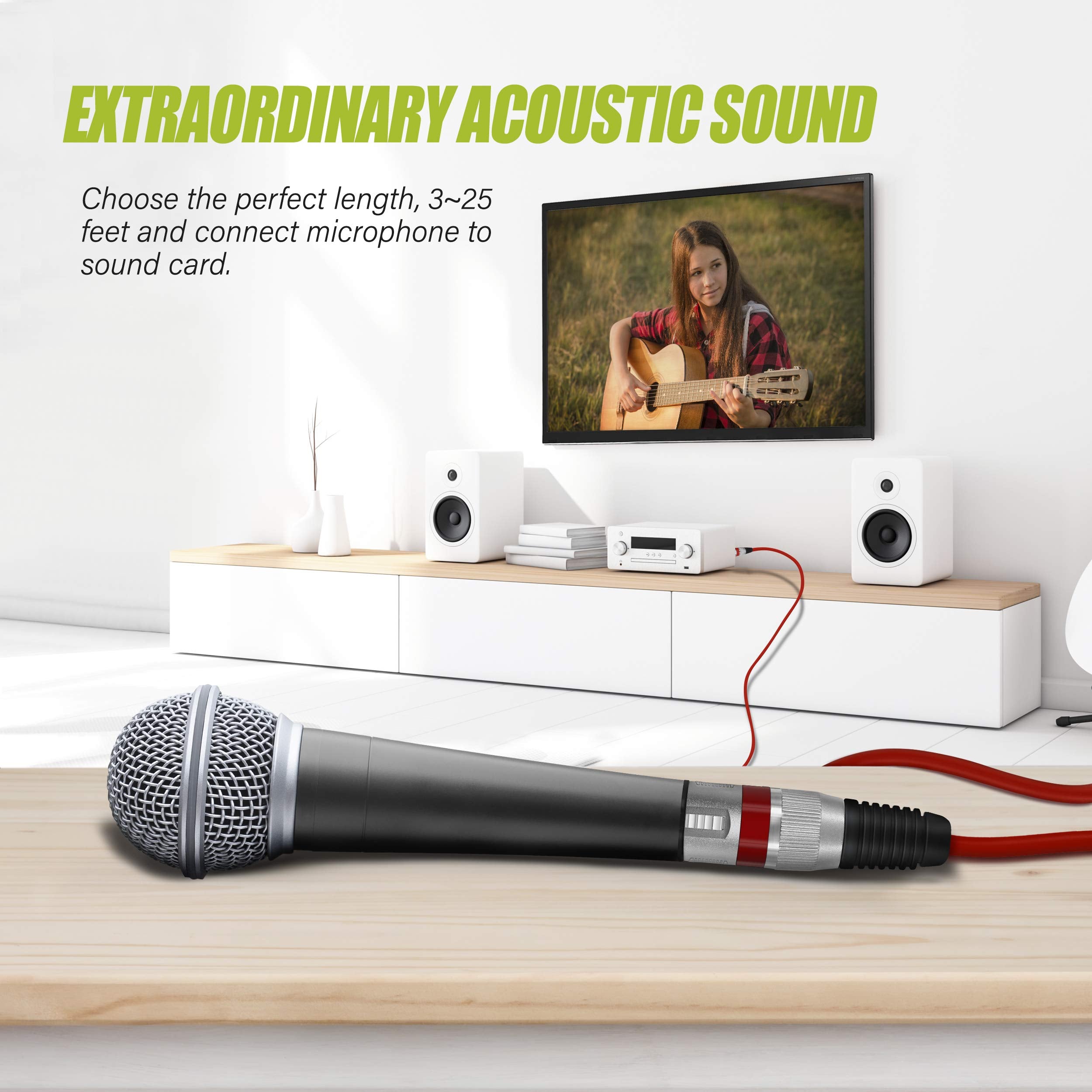 Gearit Xlr To Xlr Microphone Cable (20 Feet, 6 Pack) Xlr Male To Female Mic Cable 3 Pin Balanced Shielded Xlr Cable For Mic Mixe