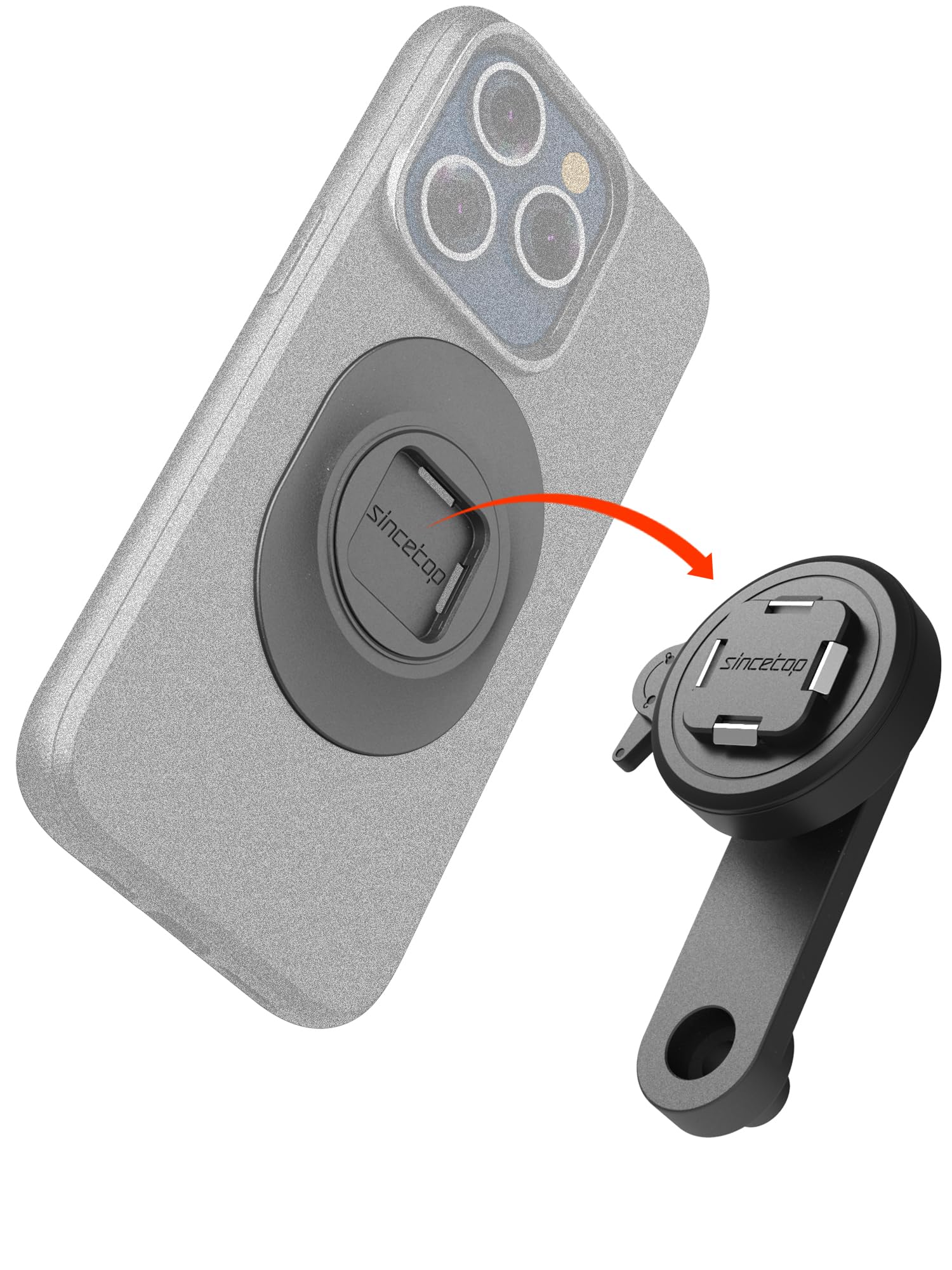 Sincetop Bike Phone Mount - Universal 4.0''6.7'' Cellphone Holder, Aluminum Bracket, Cycling Quick Mount For Mountain & Road & E