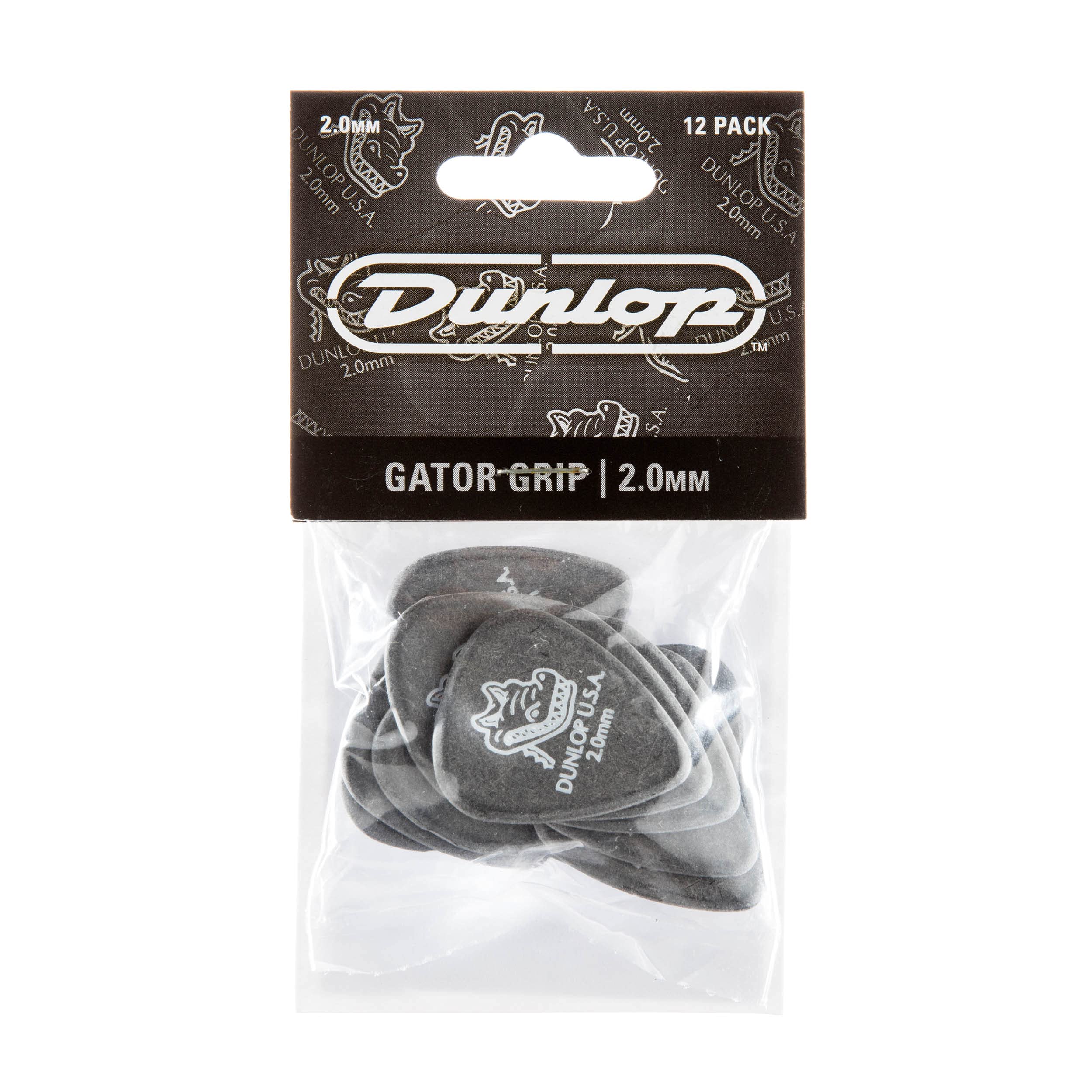 Dunlop Gator Grip Standard 2.0Mm Black Guitar Picks