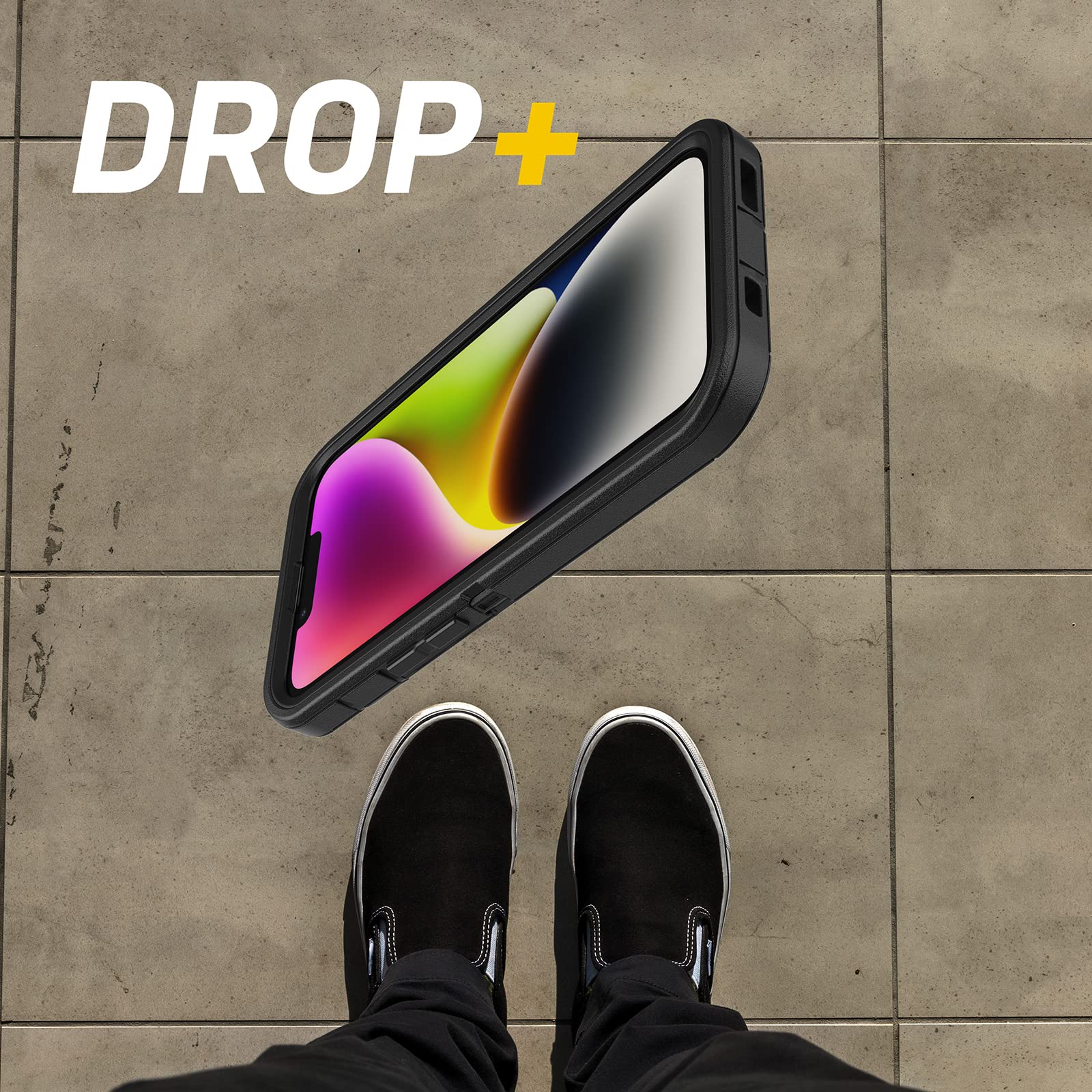 Otterbox Iphone 14 Plus Defender Series Case   Black, Rugged & Durable, With Port Protection, Includes Holster Clip Kickstand