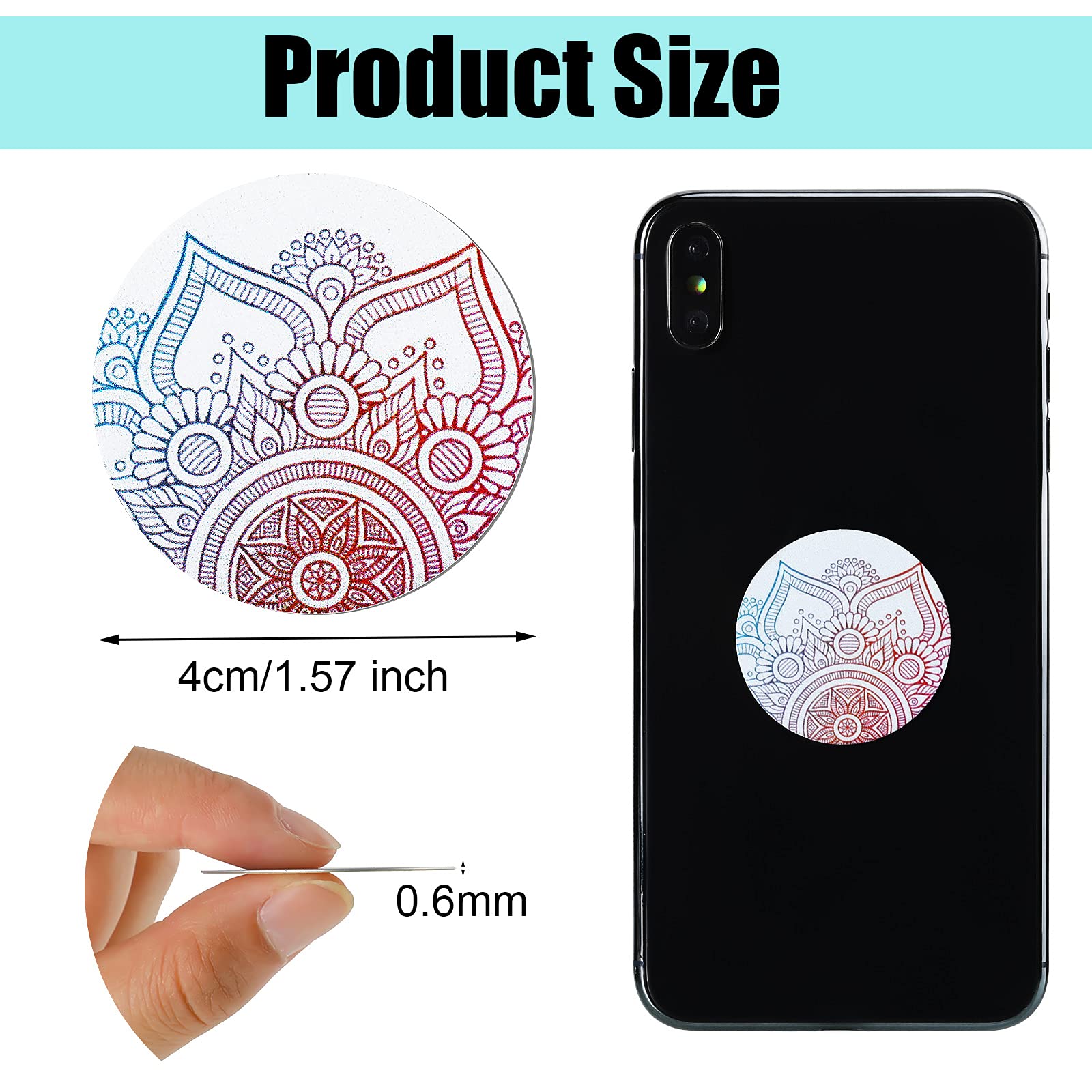 Weewooday 8 Pcs Phone Magnet Car Metal Mount Plate For Cell Holder Compatible With Magnetic Car Mounts Replacement Sticker(Manda