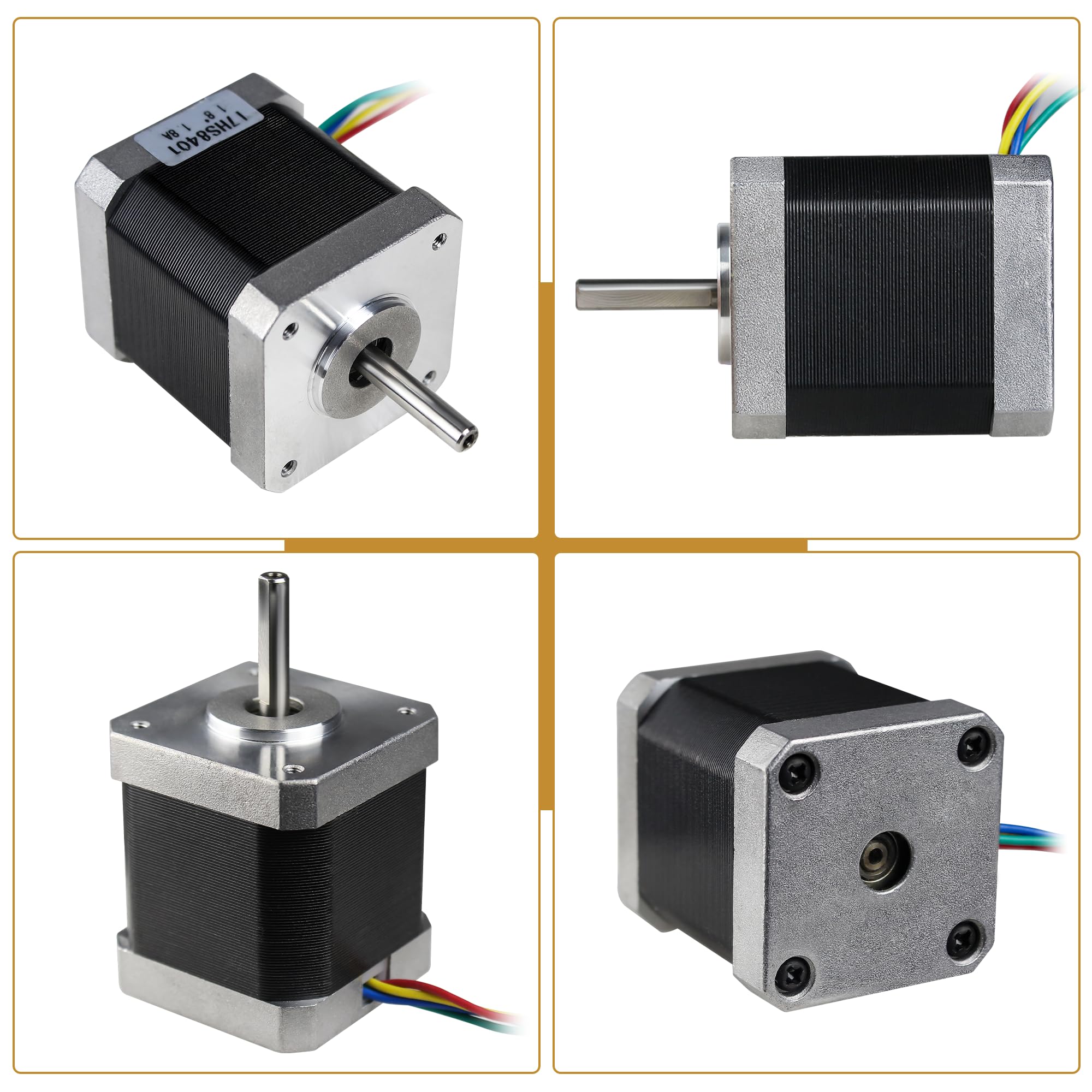 Cnctopbaos Nema17 Stepper Motor,78Oz In 48Mm 1.8A 1.8Degree,2 Phase High Torque Hybrid Cnc Stepper Motor,4 Lead Wire For Cnc Rou