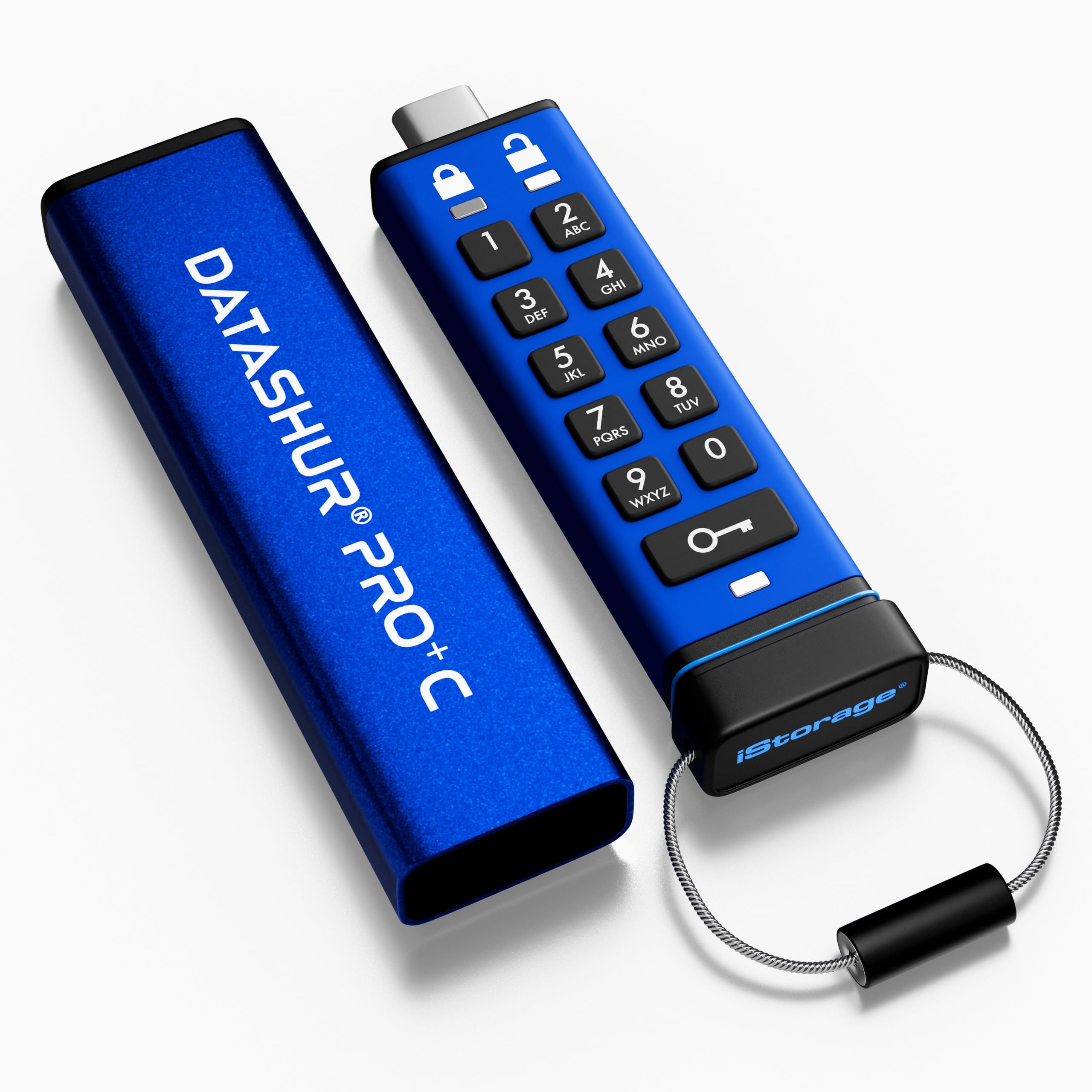 Istorage Datashur Pro+C 32Gb | Secure Usb Type C Memory Stick | Fips 140 3 Level 3 Pending | Pin Protected | Type C A Adapter In