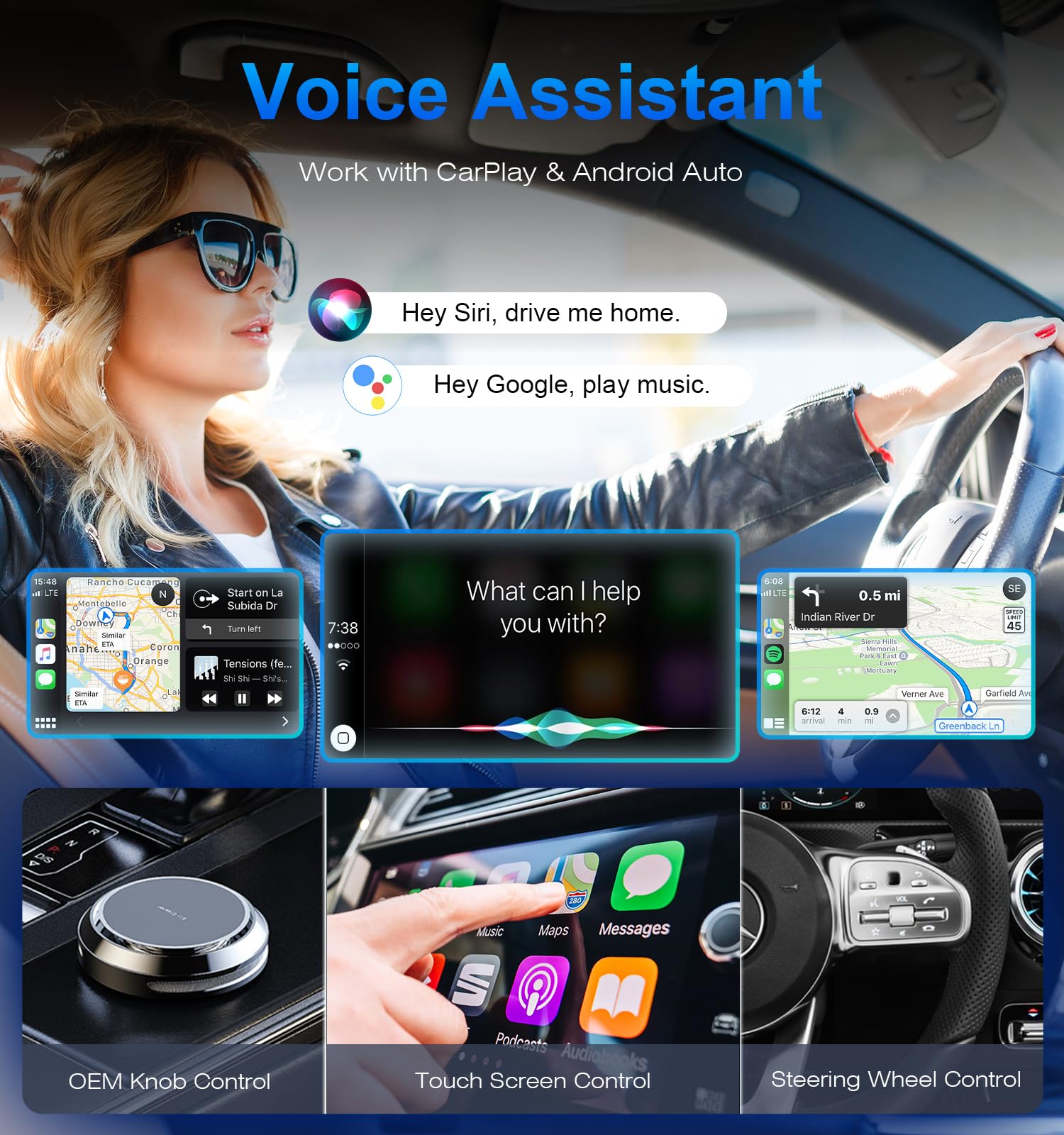 Itidu Wireless Carplay/Android Auto Adapter   2024 Style Seamless Oem Wired Carplay/Android Auto Conversion, Usb A/Usb C Compati