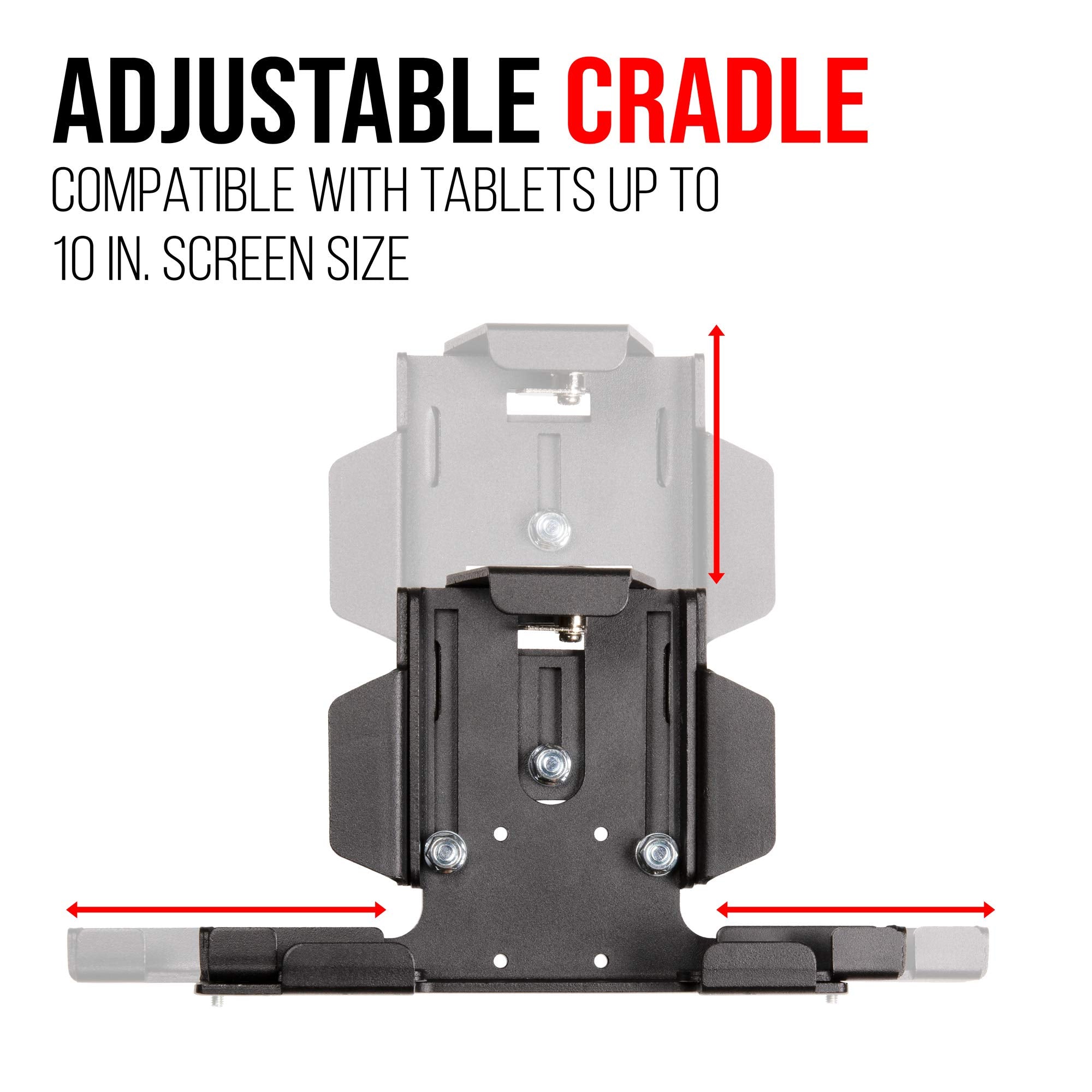 Tackform Metal Locking Tablet Mount For Car, Truck Or Semi [Eld Ready] Heavy Duty Drill Base -Compatible With Ipad, Galaxy And O