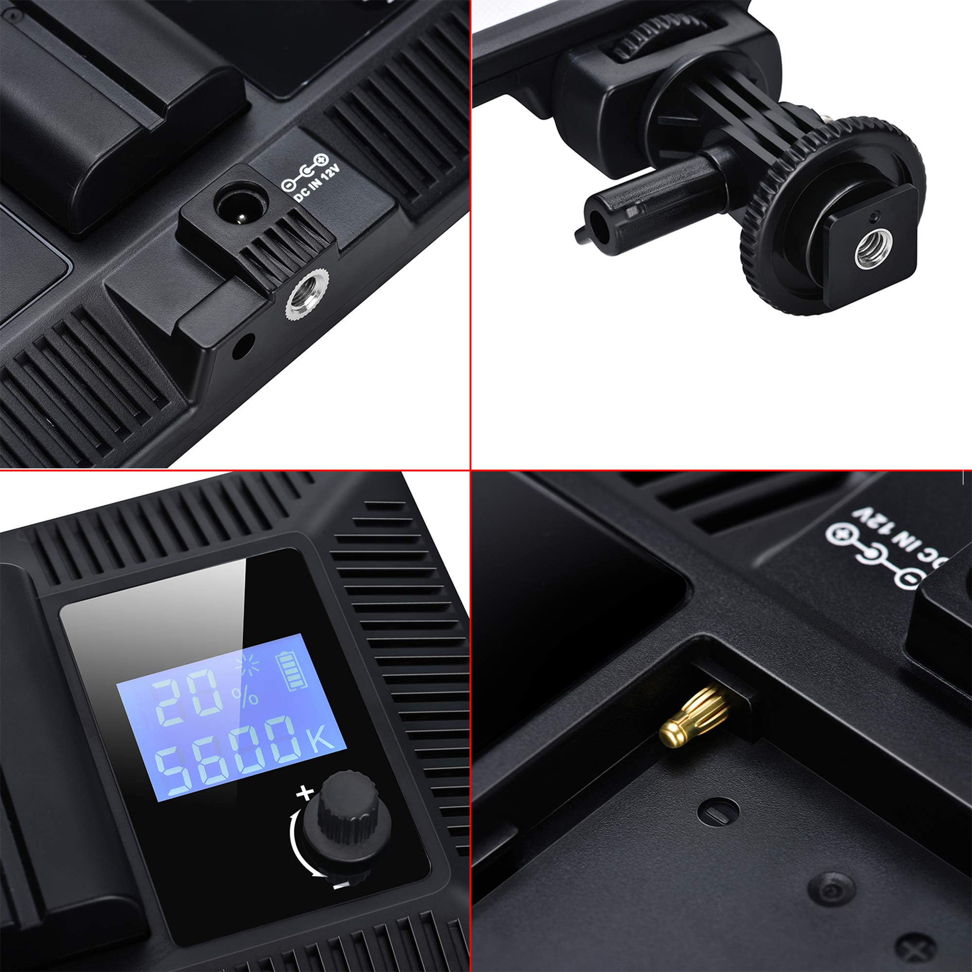 Viltrox L116T Led Photography Light Kit With Np-F550 Battery, 3300K-5600K Super Thin On Camera Led Key Light Panel For Photograp