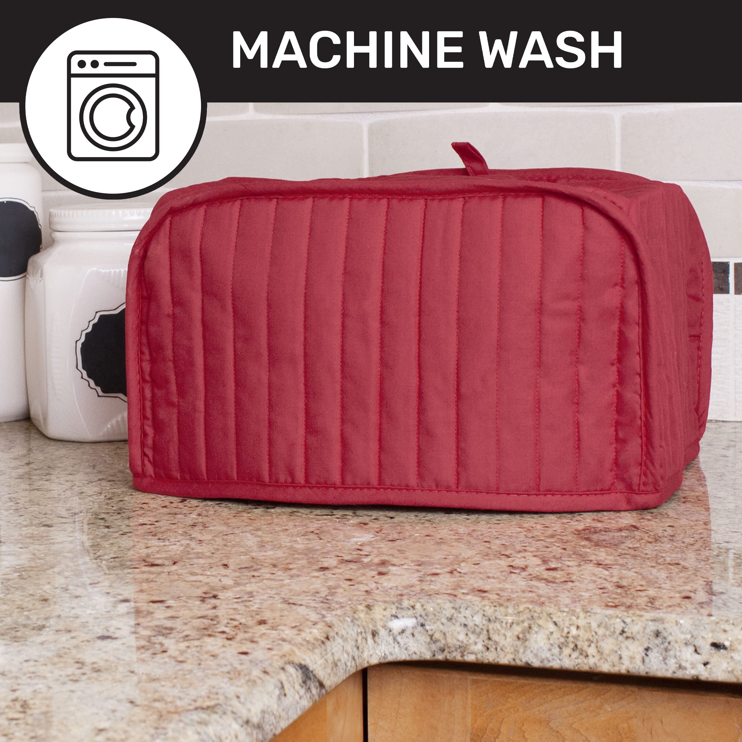 Ritz Premium Universal Four Slice Toaster Cover, 11.25'' X 7.25'' X 10.5'', Polyester And Cotton Quilted, Fingerprint Protector,