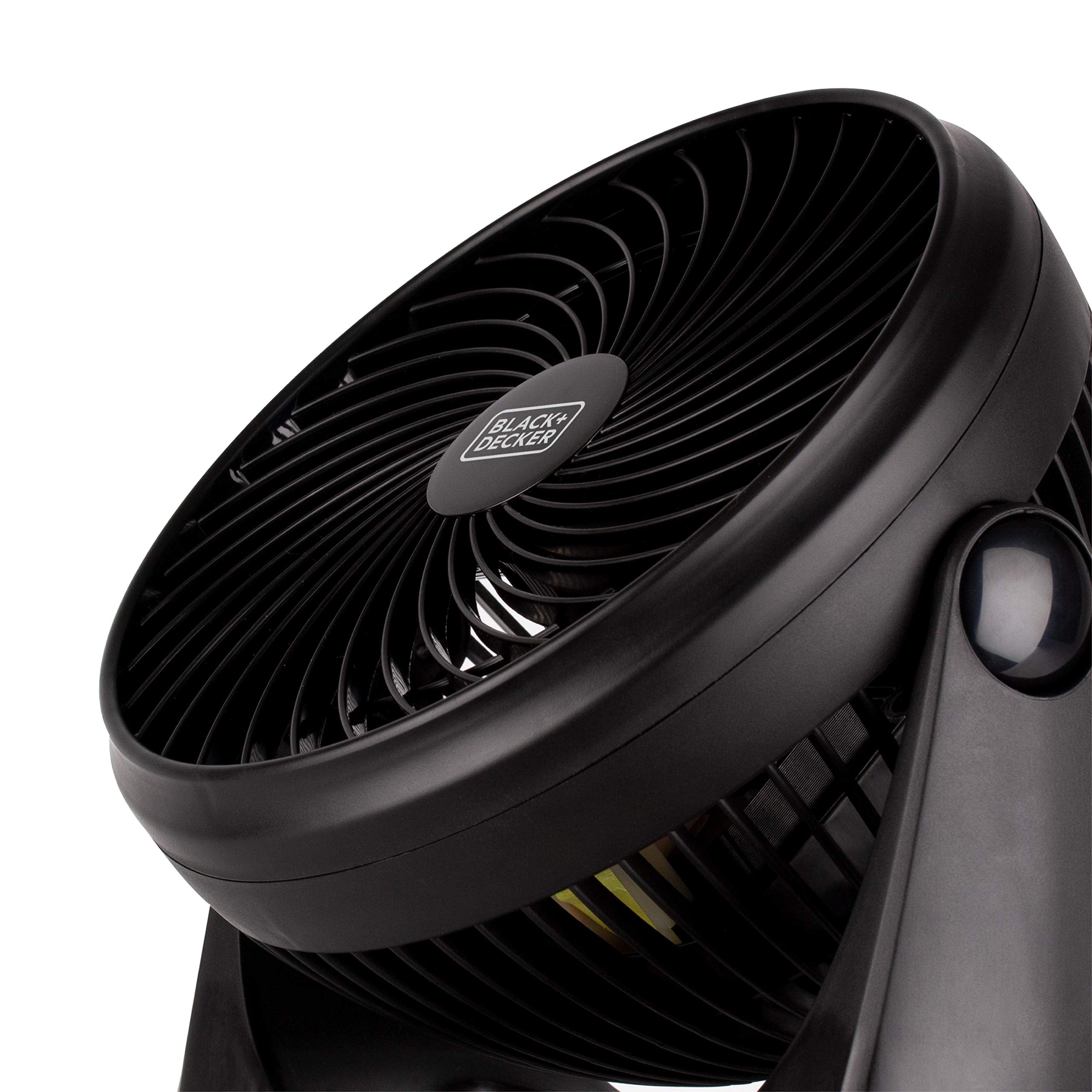 Black+Decker Turbo Desk Fan   Electric Portable 7 Inch Table Fan With Adjustable Tilt For Quiet Cooling, Black