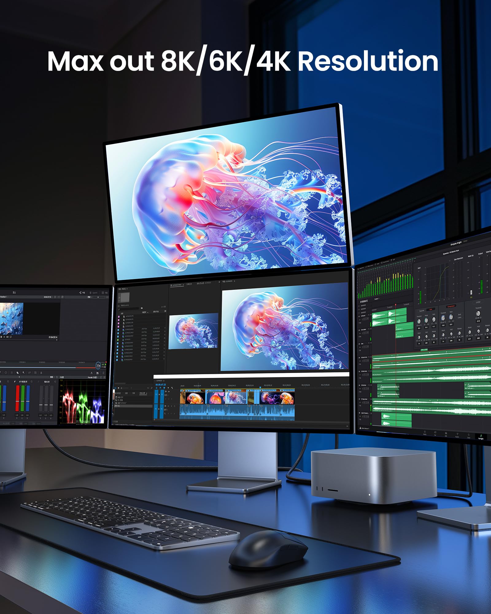 Silkland Usb 4 Cable [Usb-If Certified] For Thunderbolt 4 Cable 3.3Ft, 40Gbps Data Sync, 8K/5K@60Hz, 240W, Usb C Thunderbolt Cab