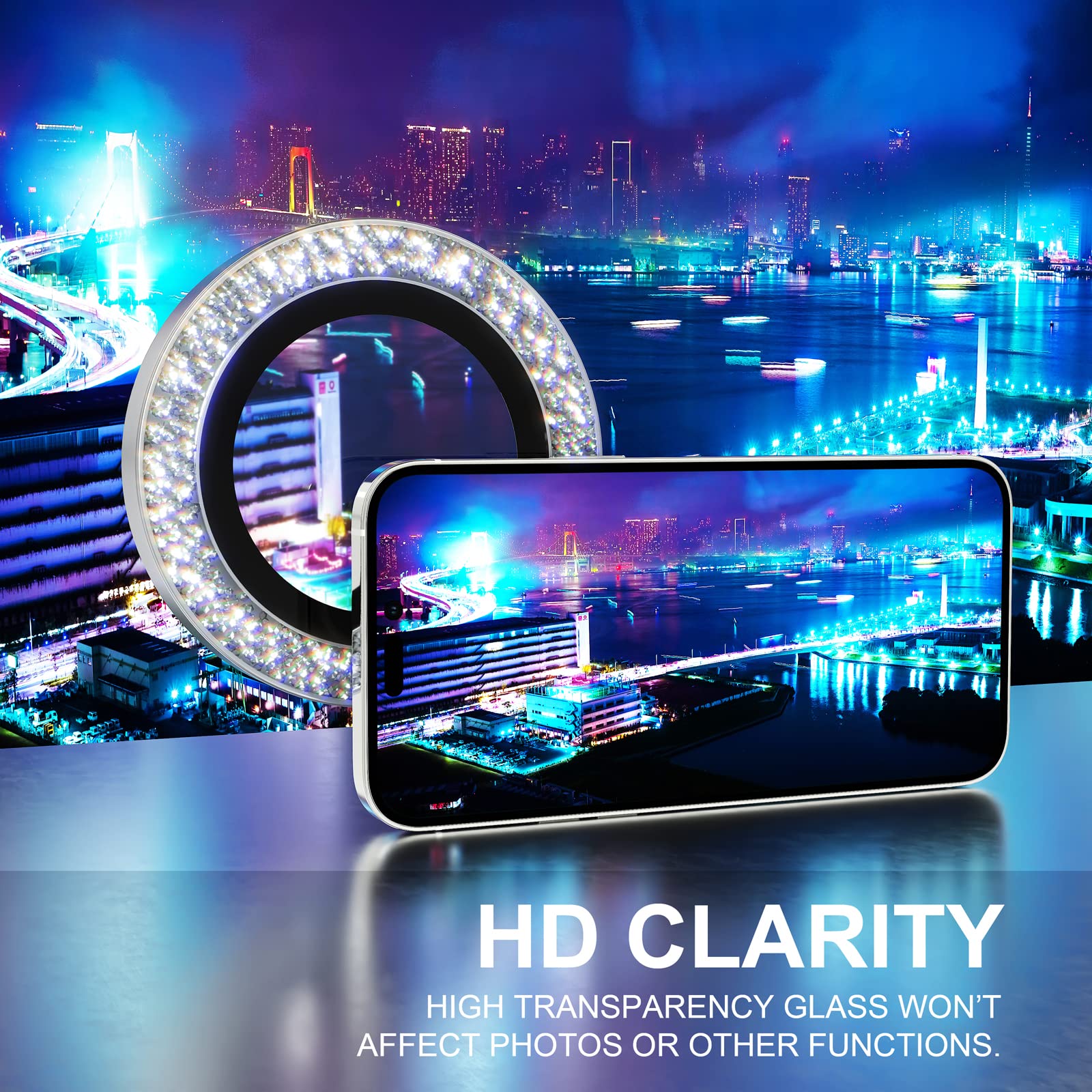 Choiche [3+1 For Iphone 14 Pro/Iphone 14 Pro Max Camera Lens Protector Bling, 9H Tempered Glass Camera Cover Screen Protector Me