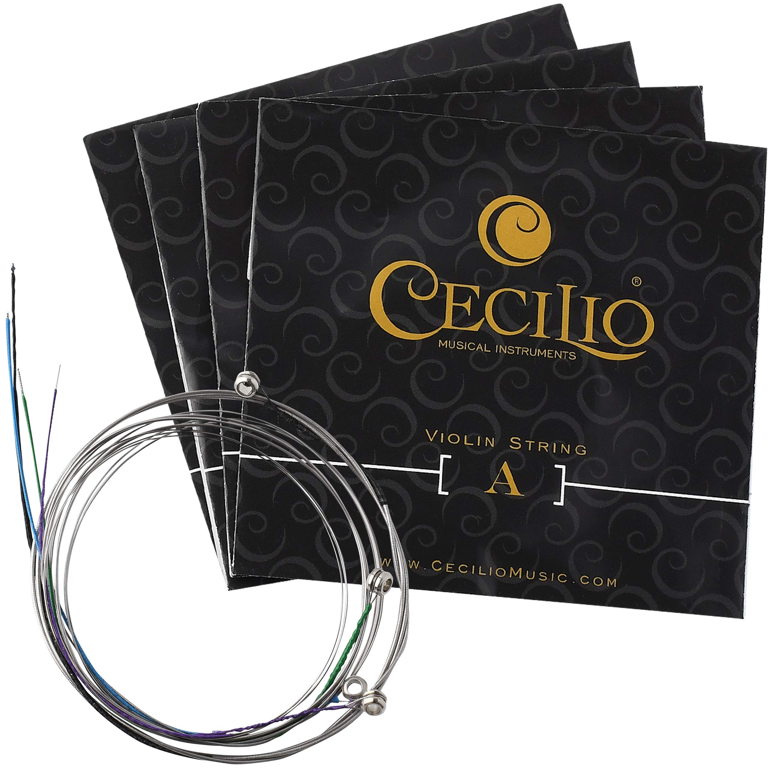 Cecilio Violin Strings Size 1/2 & 1/4 Violin Strings, G D A & E (1 Set)