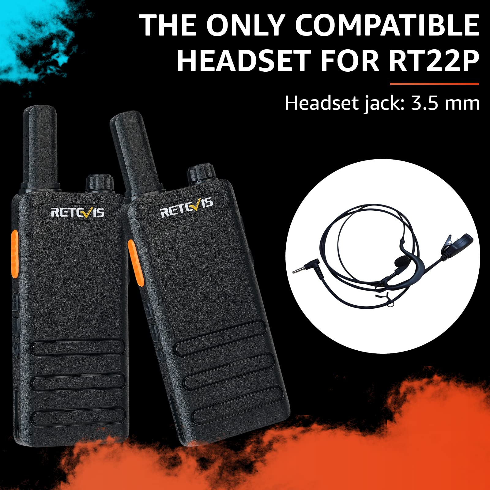 Retevis Rt22P,New Version Of Rt22(2.0),Walkie Talkies With Earpiece And Mic,Two Way Radios Rechargeable,Lightweight,1620Mah,Clear Sound,Handsfree Walkie Talkie For Retail Restaurant(6 Pack)