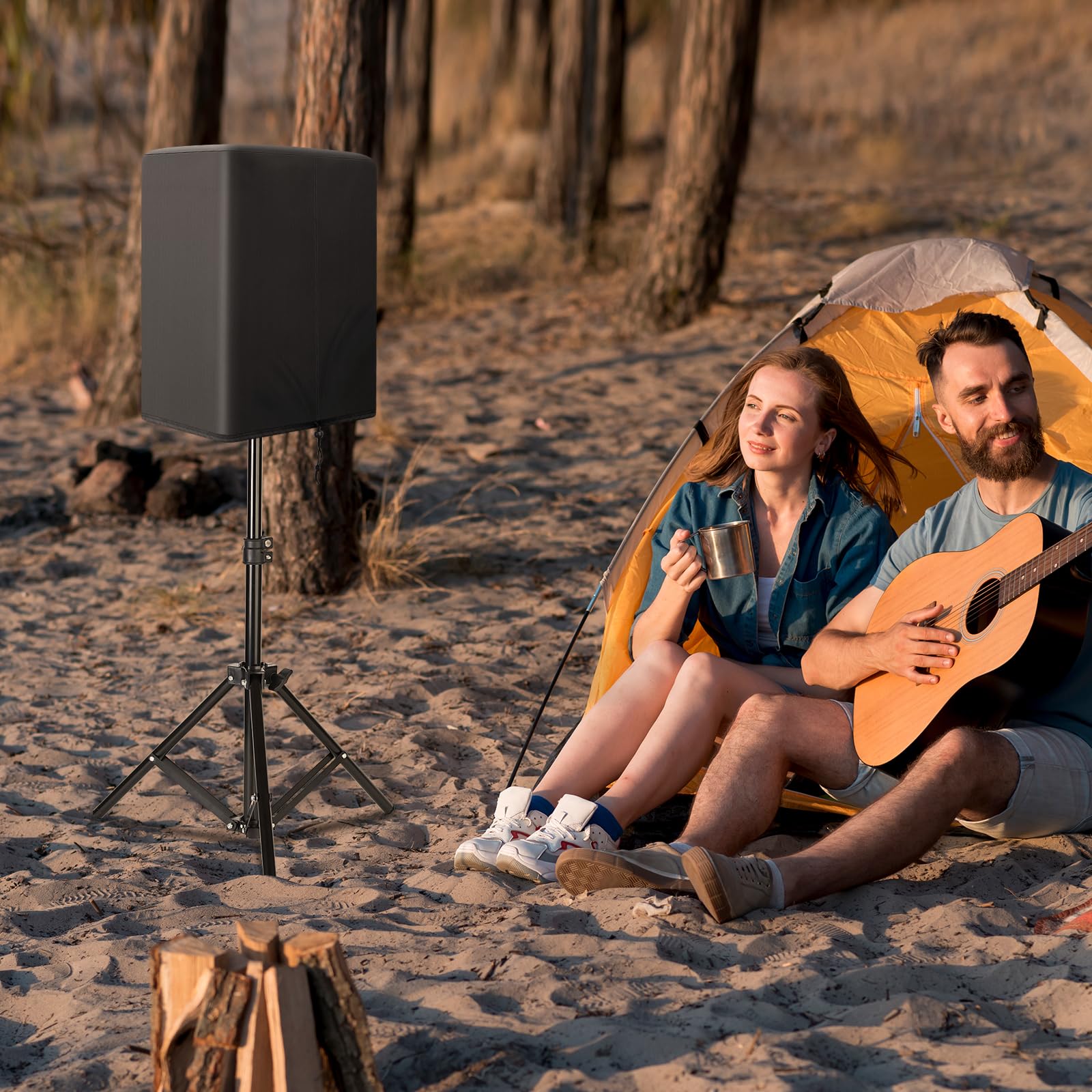 Yexcend Speaker Cover For 10 Inch Pa/Dj Powered Speaker Mounted On Stand, Outdoor Speaker Covers Uv Protection Water Resistant D