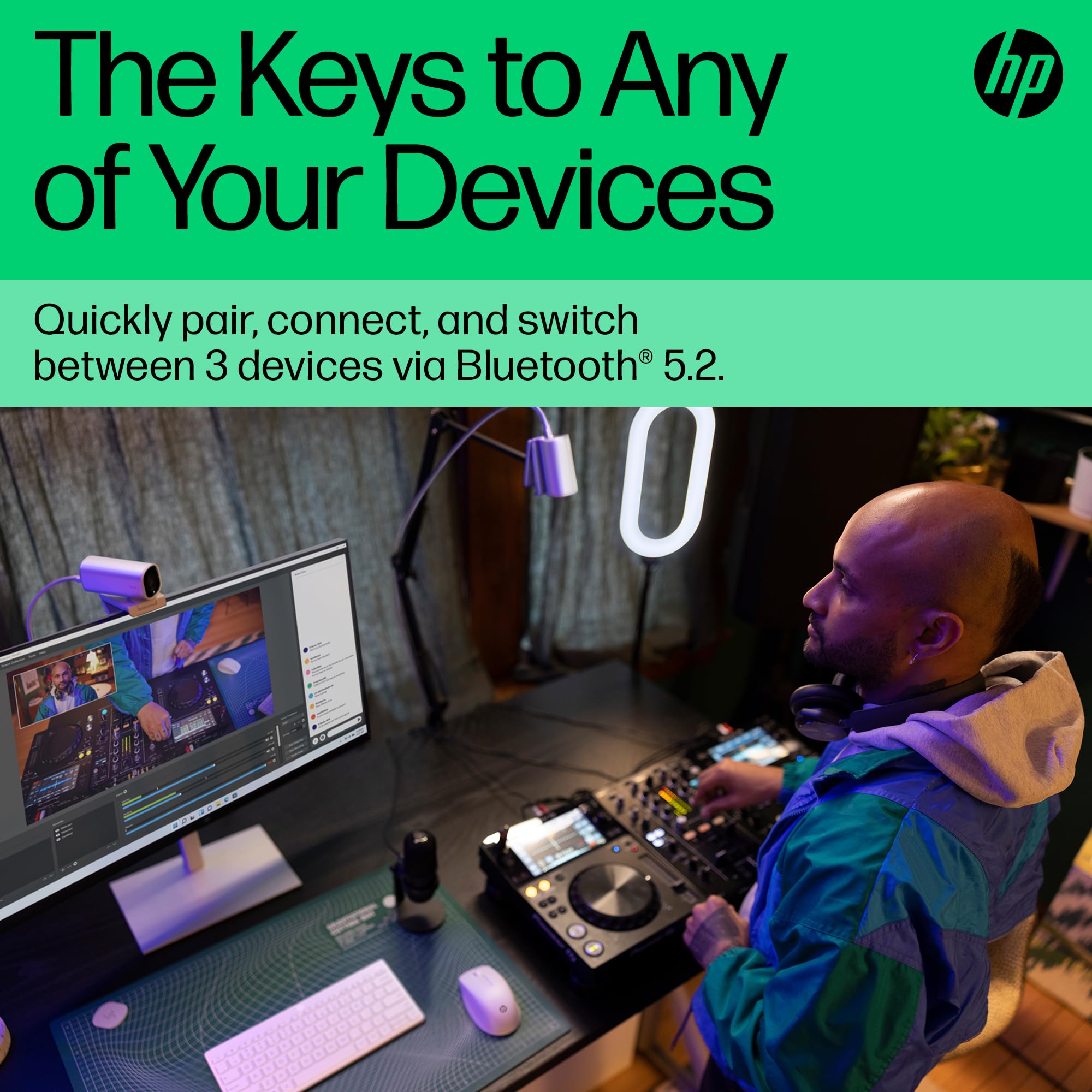 Hp 350 Bt Multi-Device Keyboard White