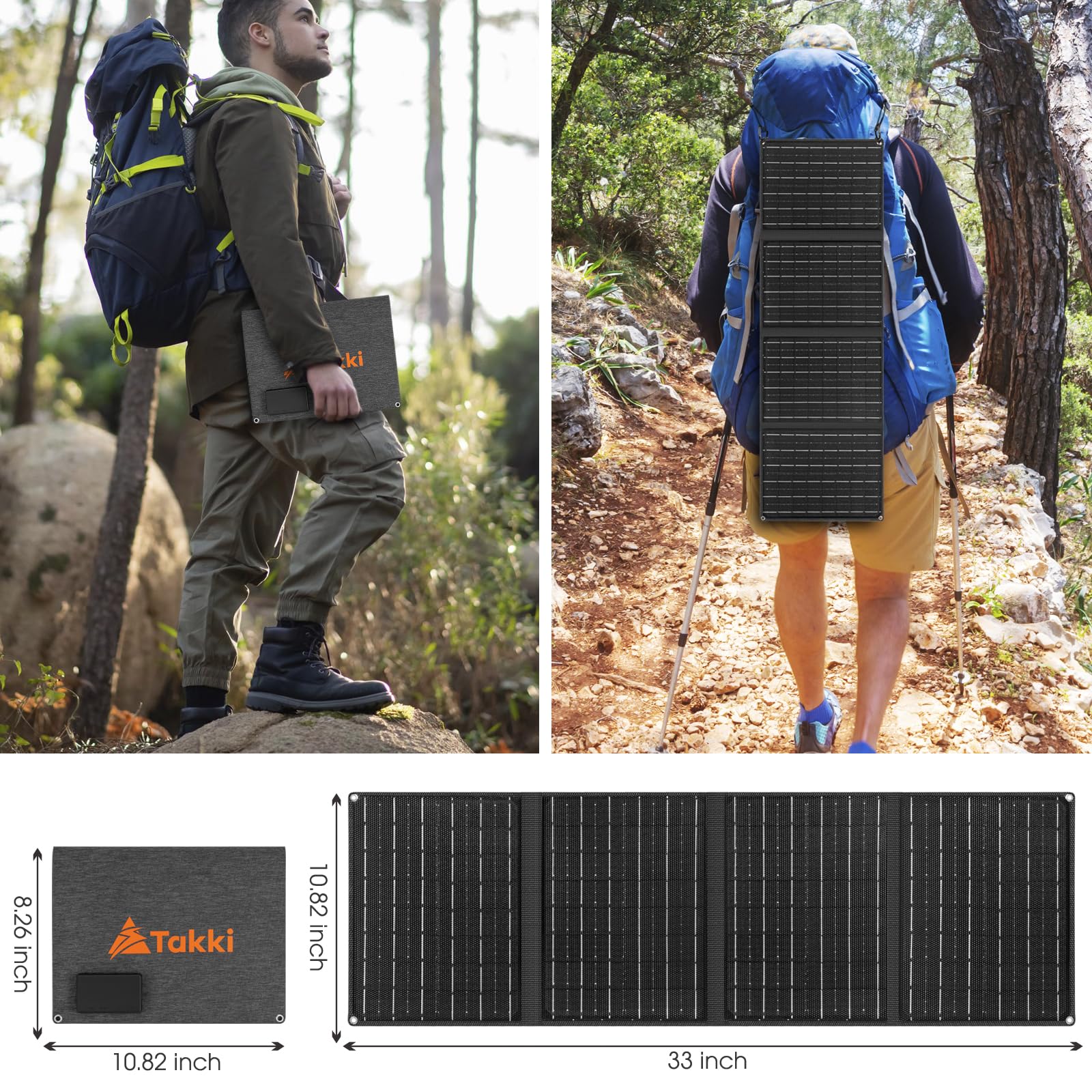 Takki Solar Generator 277Wh Portable Power Station With Solar Panels 40W Included 450W Peak 110V Pure Sine Wave Ac Outlet Dc Usb