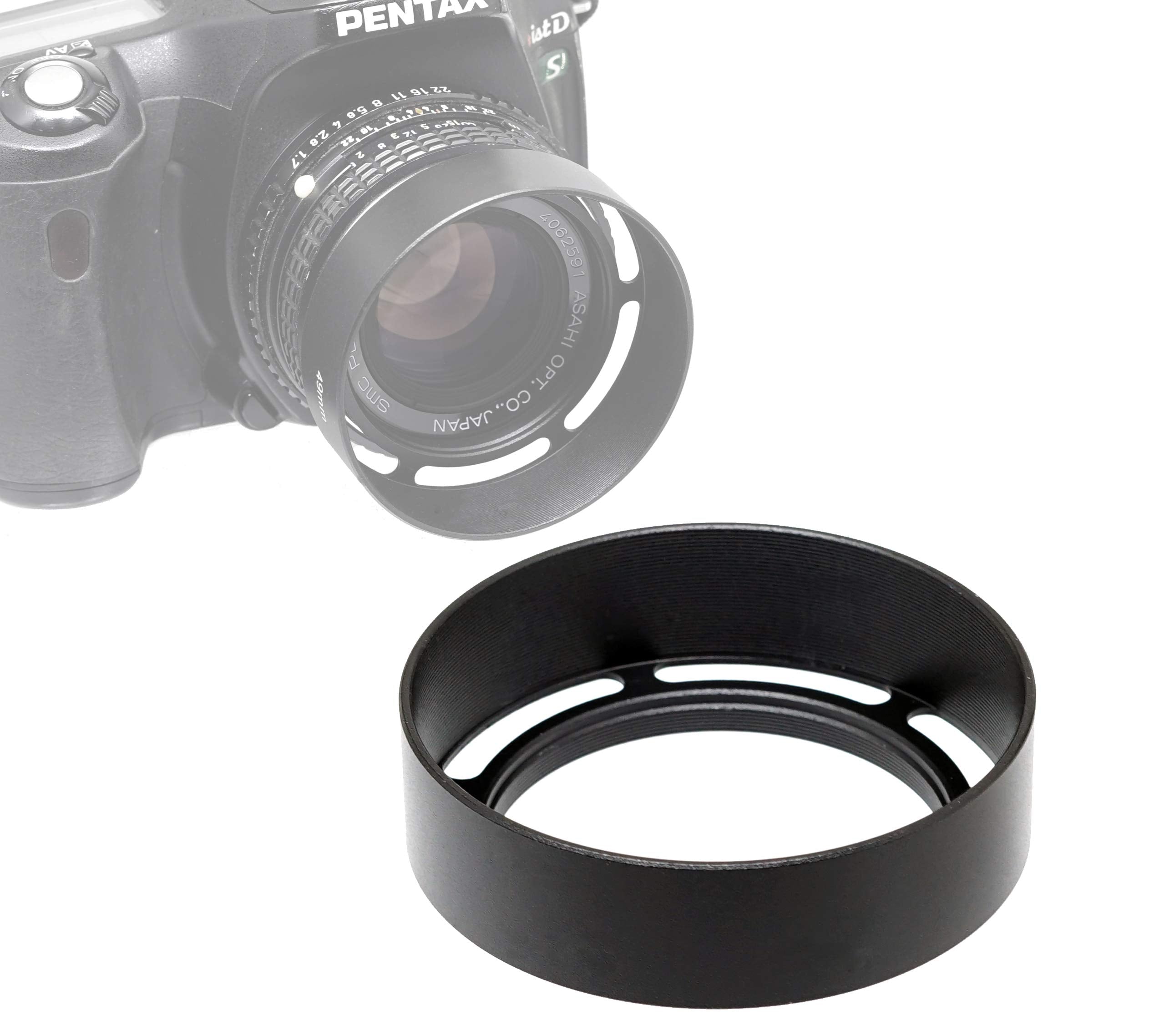 Fotasy Metal 40.5Mm Vented Lens Hood, 40.5Mm Metal Hood, 40.5Mm Lens Hood For Fuji Leica Leitz Panasonic Olympus Panasonic Sony