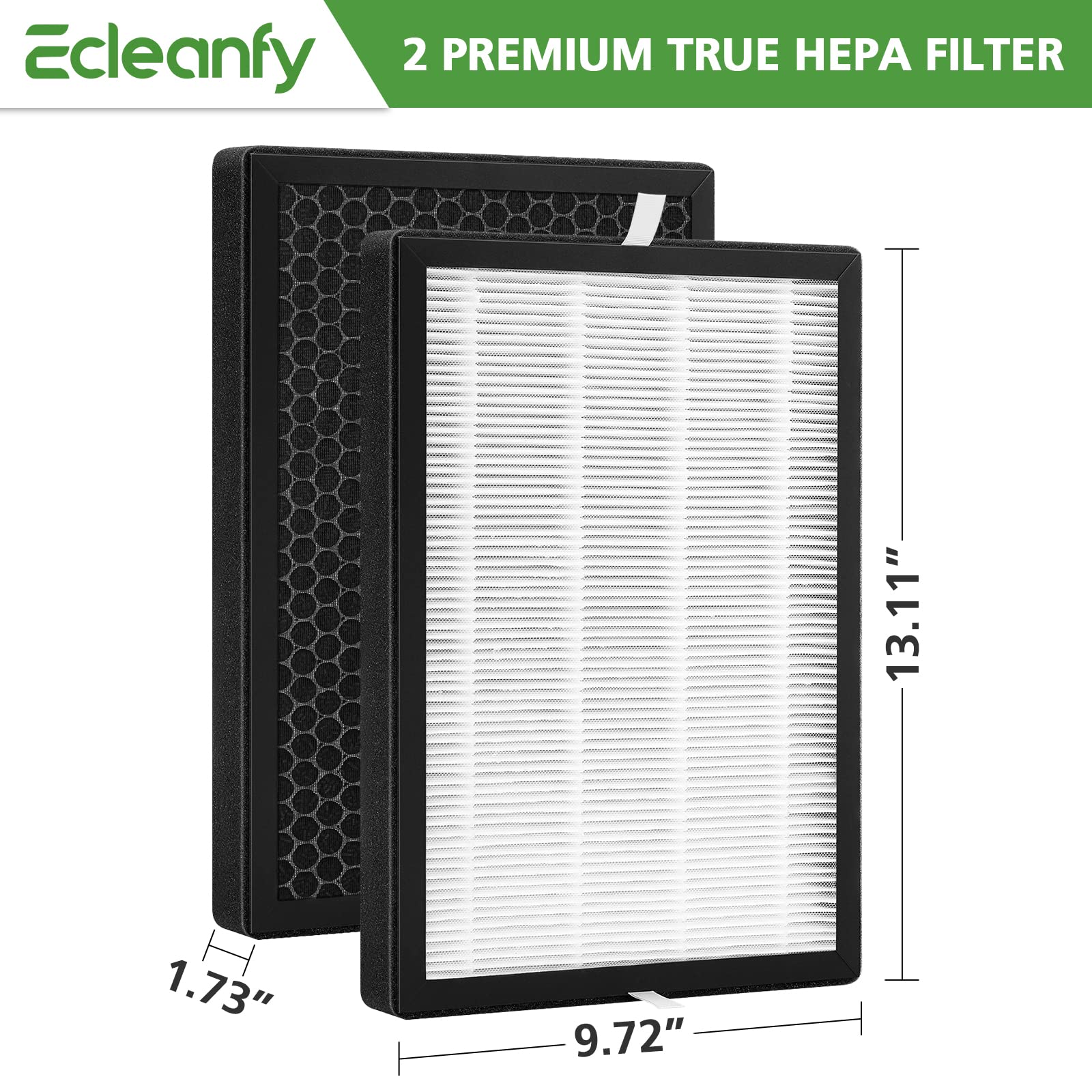 2 Pack True Hepa Gl Fs32 Filter Compatible With Mooka/Koios Gl Fs32 & Azeus Gl Fs32 Air Purifier, 3 In 1 True Hepa For Mooka Gl