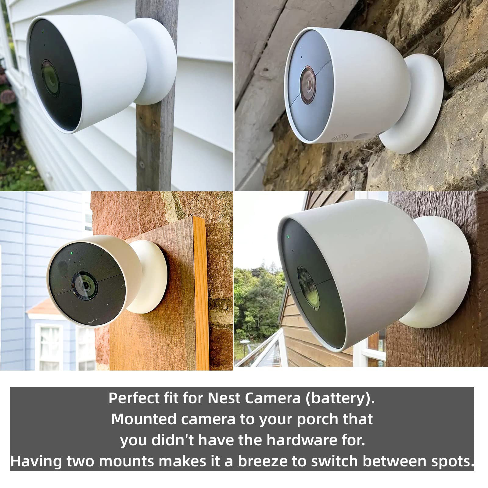 Teyouyi Mounting Plate For Nest Cam,Wall Anchors For Google Nest Cam Accessories For Nest Cam Outdoor (Battery) Replacement Part