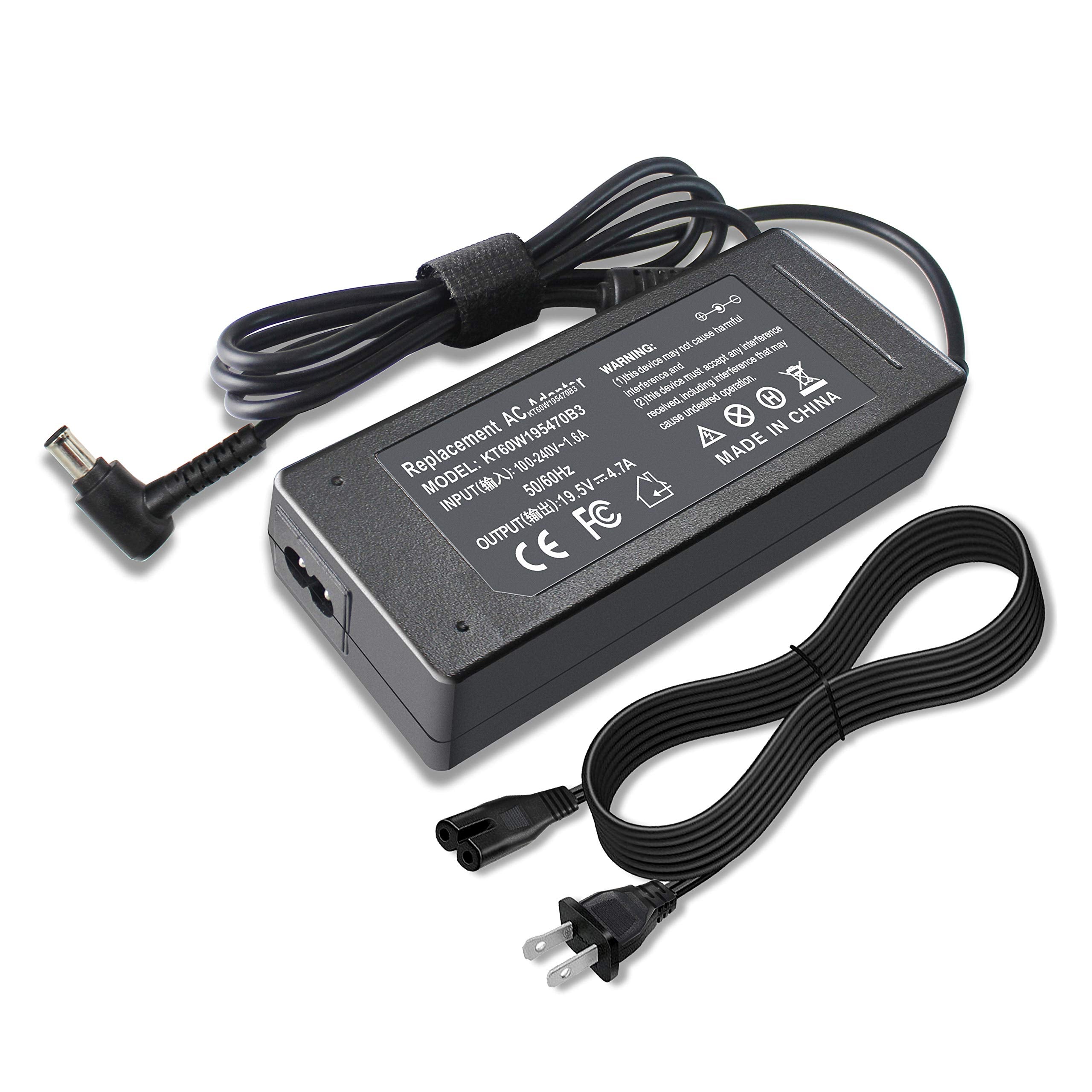 19.5V Ac Adapter For Sony Bravia Kdl 40 Kdl 42 Kdl 48 Kdl 55 Kdl 32 Series Kdl 40R510C Kdl 40W650D Kdl48W590B Kdl55W650D Kdl48W600B Kdl 42W650A Kdl 40W600B Kdl 32W Smart Led Lcd Hd Tv Screen Power