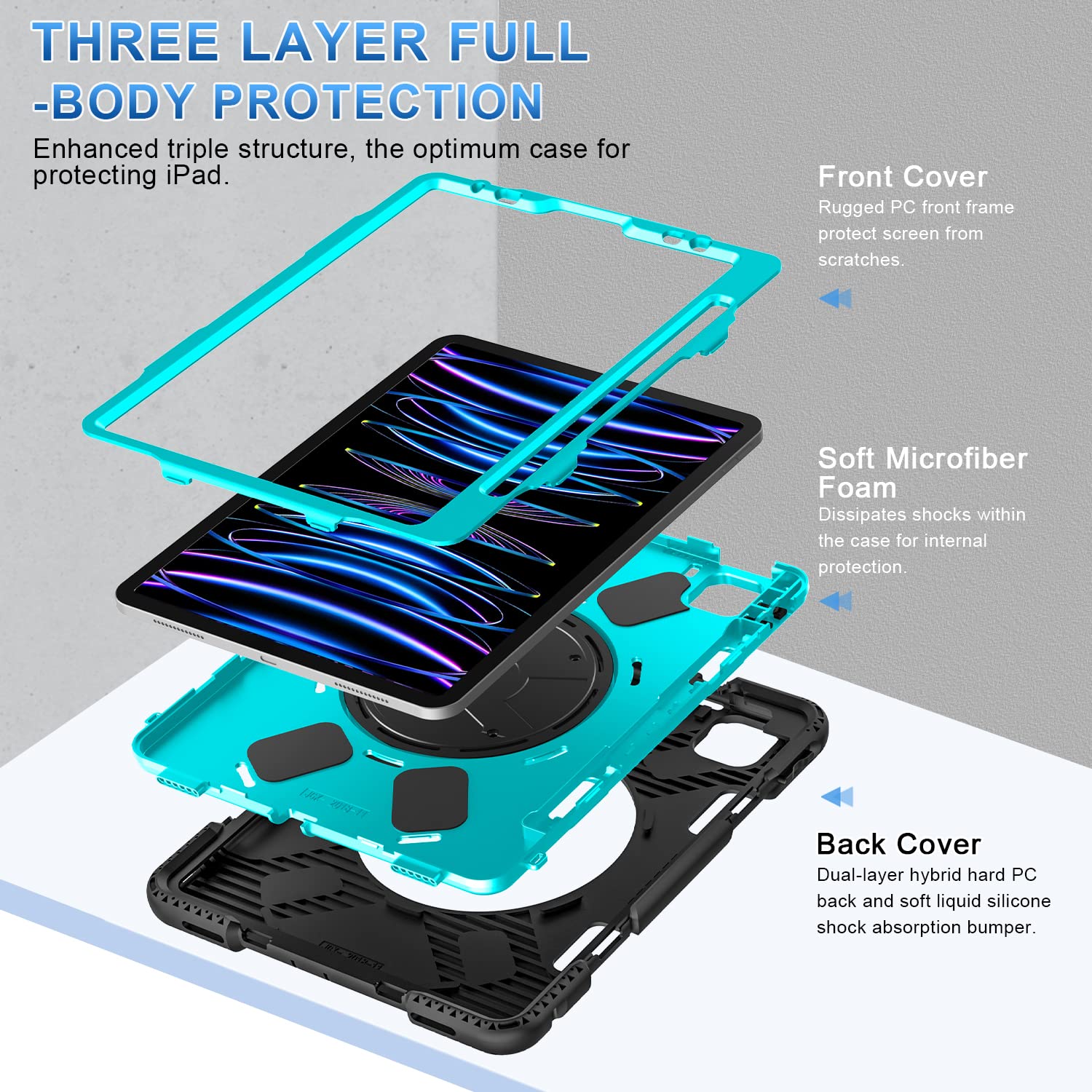 Supfives Case For Ipad Pro 11 Inch (2022/2021/2020), Upgraded Military Grade Shockproof Protector Ipad Pro 11 4Th Gen Cover Penc