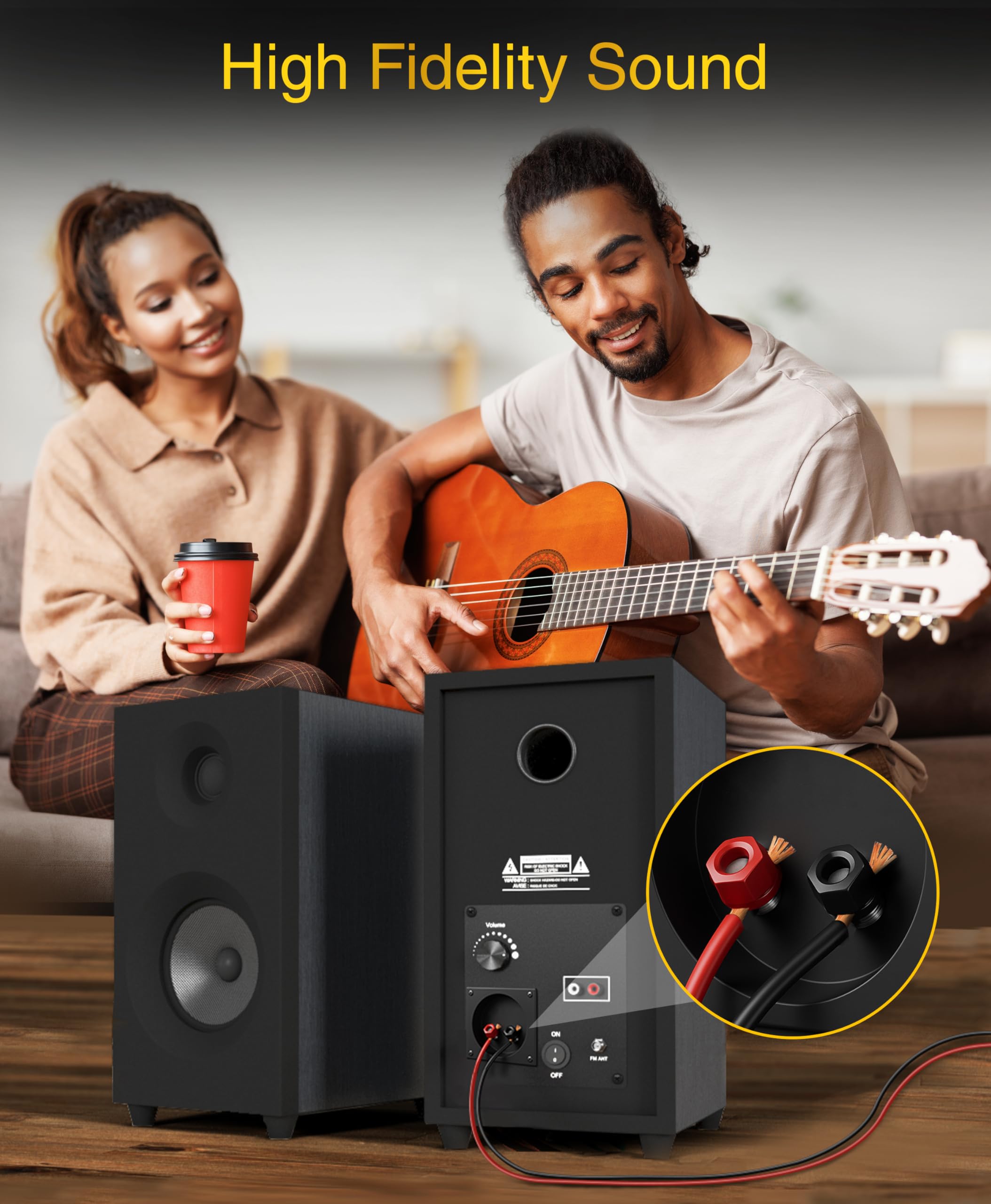 Bluerigger 16 Gauge Speaker Wire (100Ft, 16 Awg, Speaker Cable, Cca, Hifi Stereo, Polarity Identification) - Car Audio Wire For