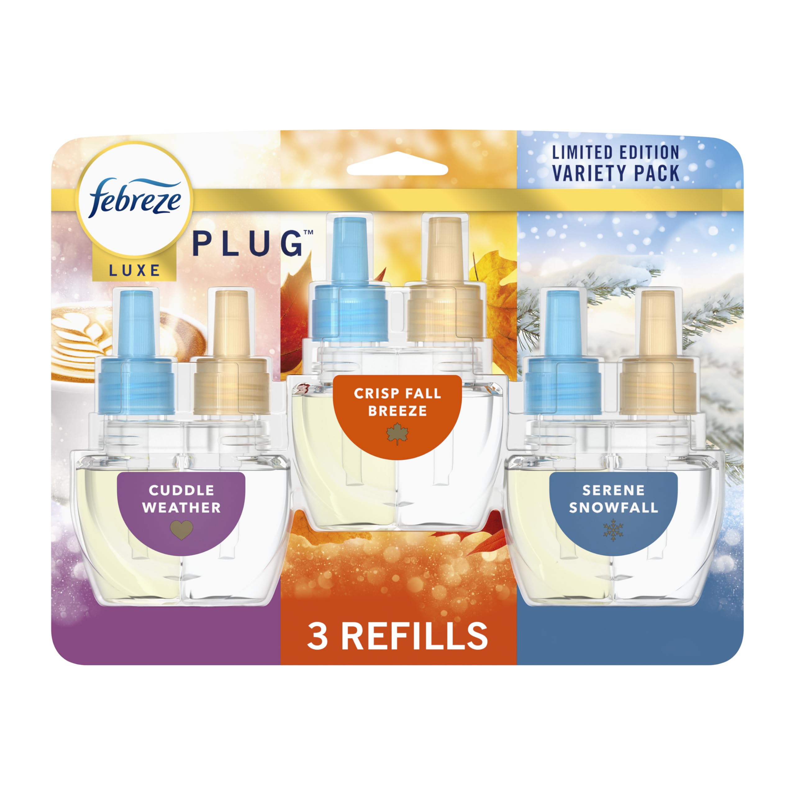 Febreze Plug In Air Freshener, OdorFighting Scented Oil Refill, Air Fresheners for Home and Bathroom and Kitchen, Long Lasting 