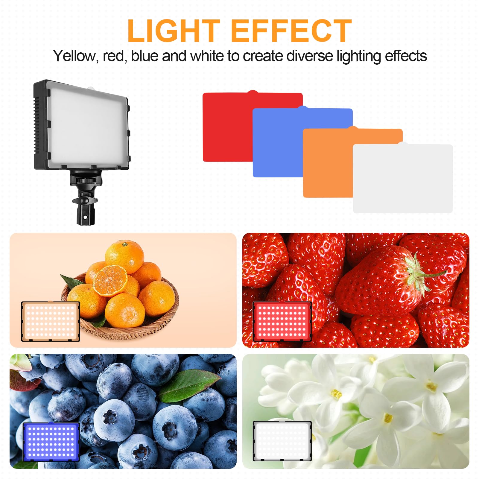 Emart Led Photography Lighting Kit, 2 Pcs Dimmable Continuous Portable Studio Light With 54 Inch Adjustable Tripod Stand For Video Recording, Photoshoot, Youtube, Game Streaming