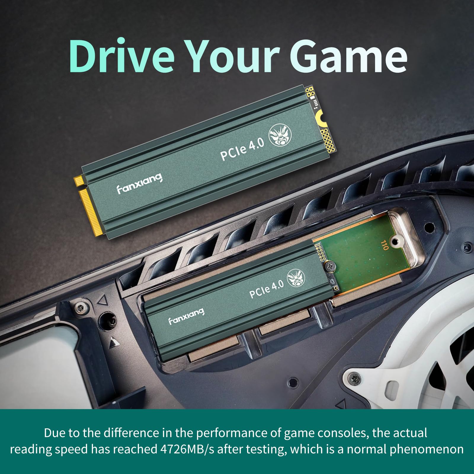 Fanxiang S660 Pcie 4.0 500Gb Nvme M.2 Ssd For Ps5 With Heatsink, Up To 5000Mb/S, Suitable For Playstation 5 Enthusiasts, Technol