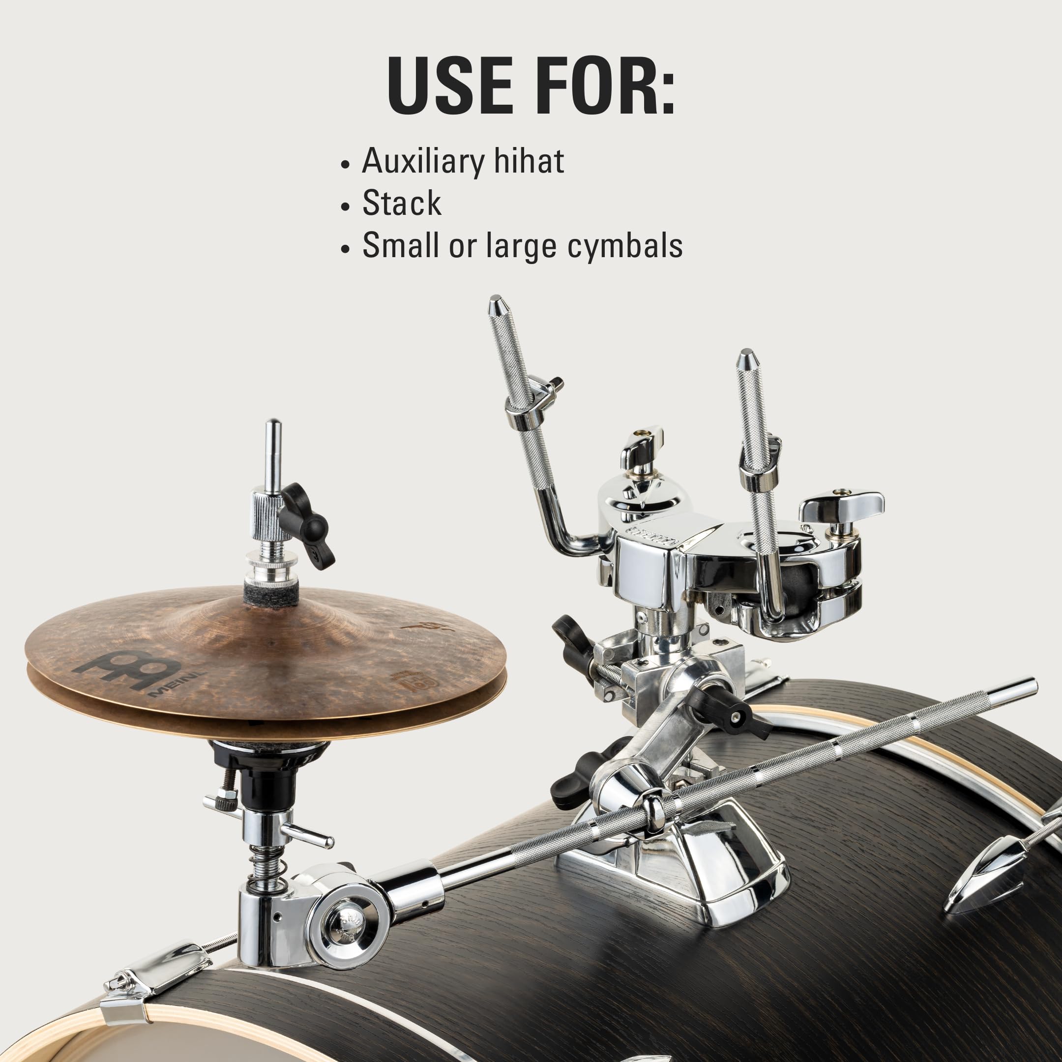 Meinl Cymbals Mxh X Hat Auxiliary Hihat Arm With Adjustable Tension, Height And Angle