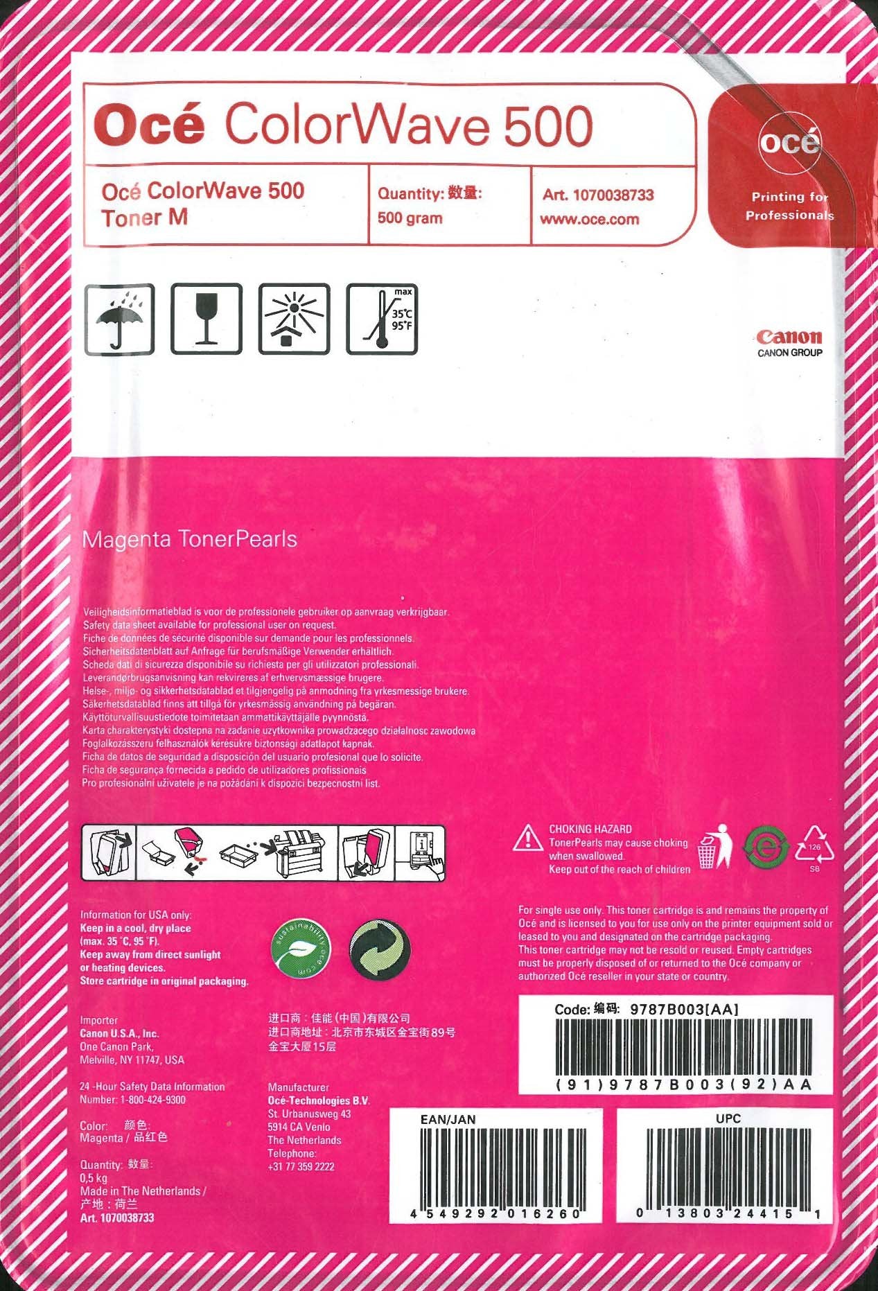Oce Colorwave 500 Magenta Toner Pearls By Oce