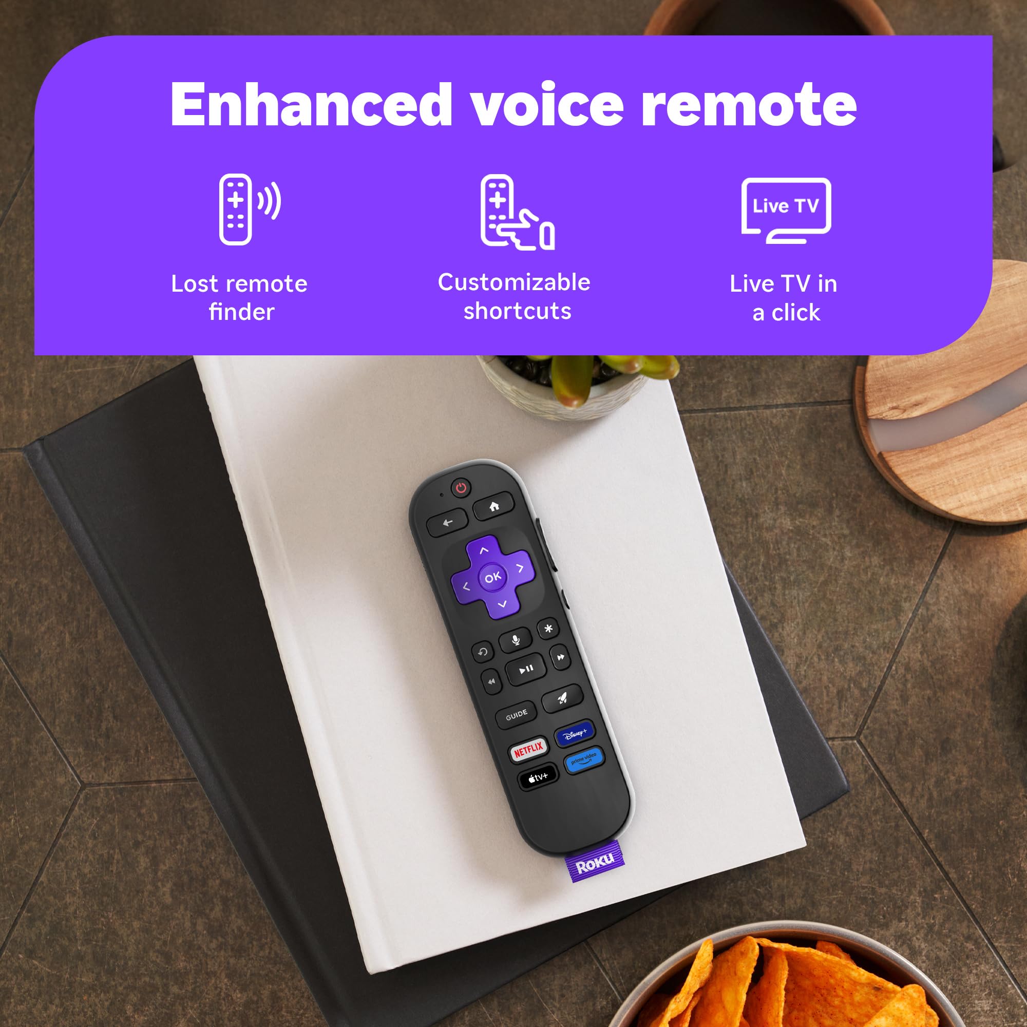 Roku Smart Tv 2025 - 50-Inch Select Series, 4K Hdr Tv - Rokutv With Enhanced Voice Remote - Flat Screen Led Television With Wi-F