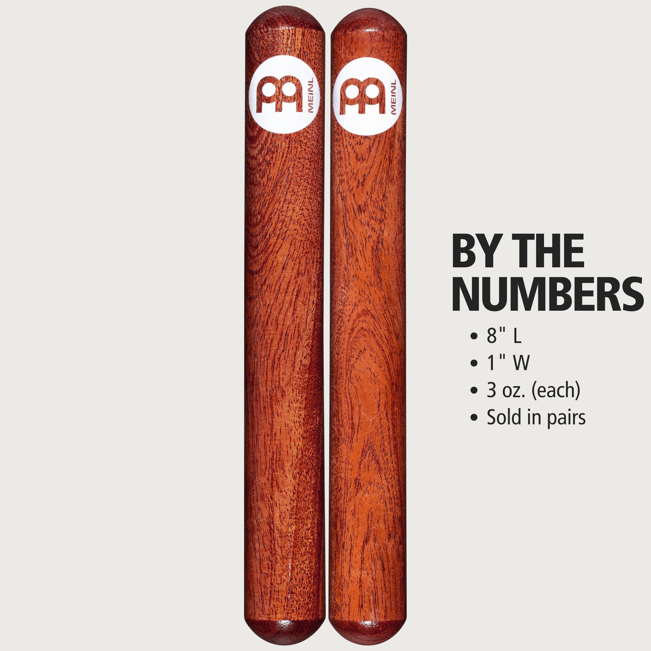 Meinl Percussion Select Hardwood Claves Musical Instrument Sticks   Not Made In China   For Live, Studio And Classrooms, 2 Year