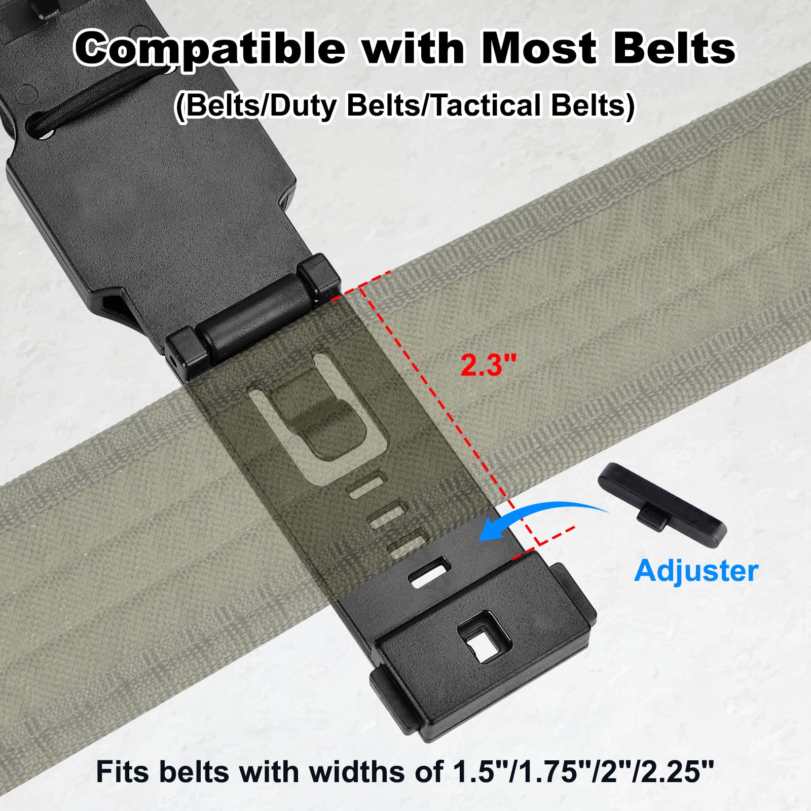 Lamborsafe Police Radio Holster For Duty Belt, Law Enforcement Tactical Radio Holder Belt Clip Accessories, Walkie Talkie Holder