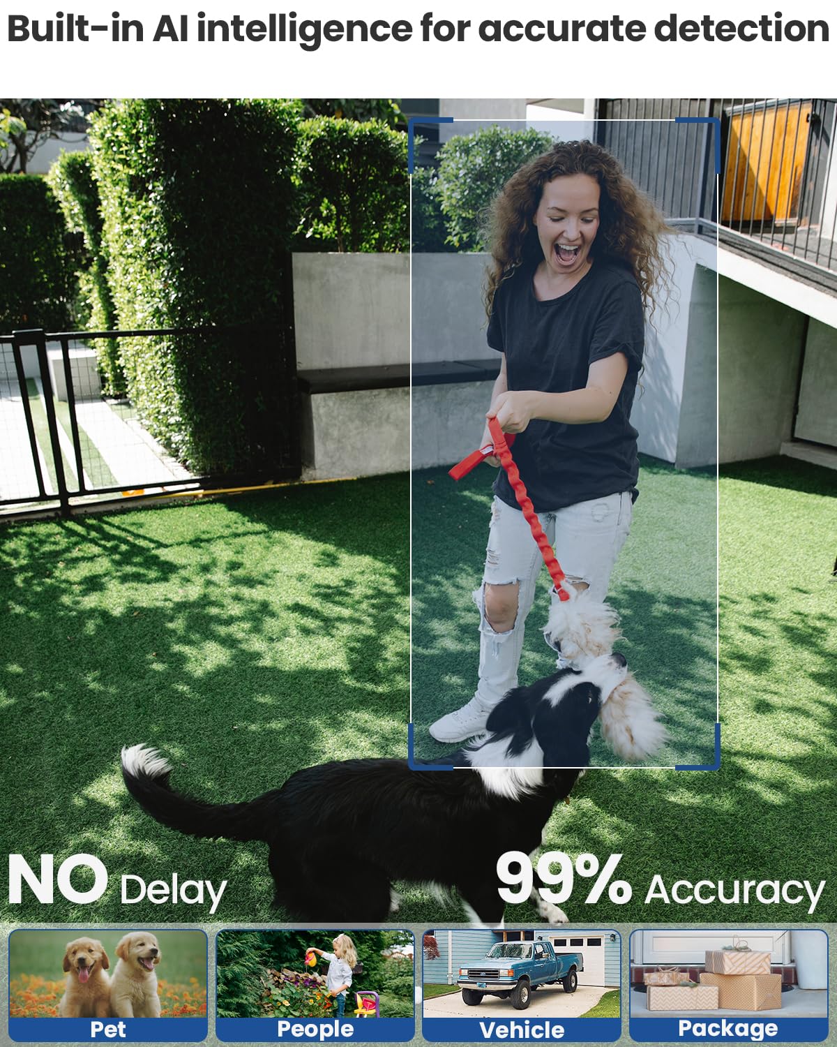 Mubview Security Cameras Outdoor Wireless, 2K Battery Camera, Wifi Cameras For Home Security With 2.4Ghz, Spotlight&Siren Alarm,