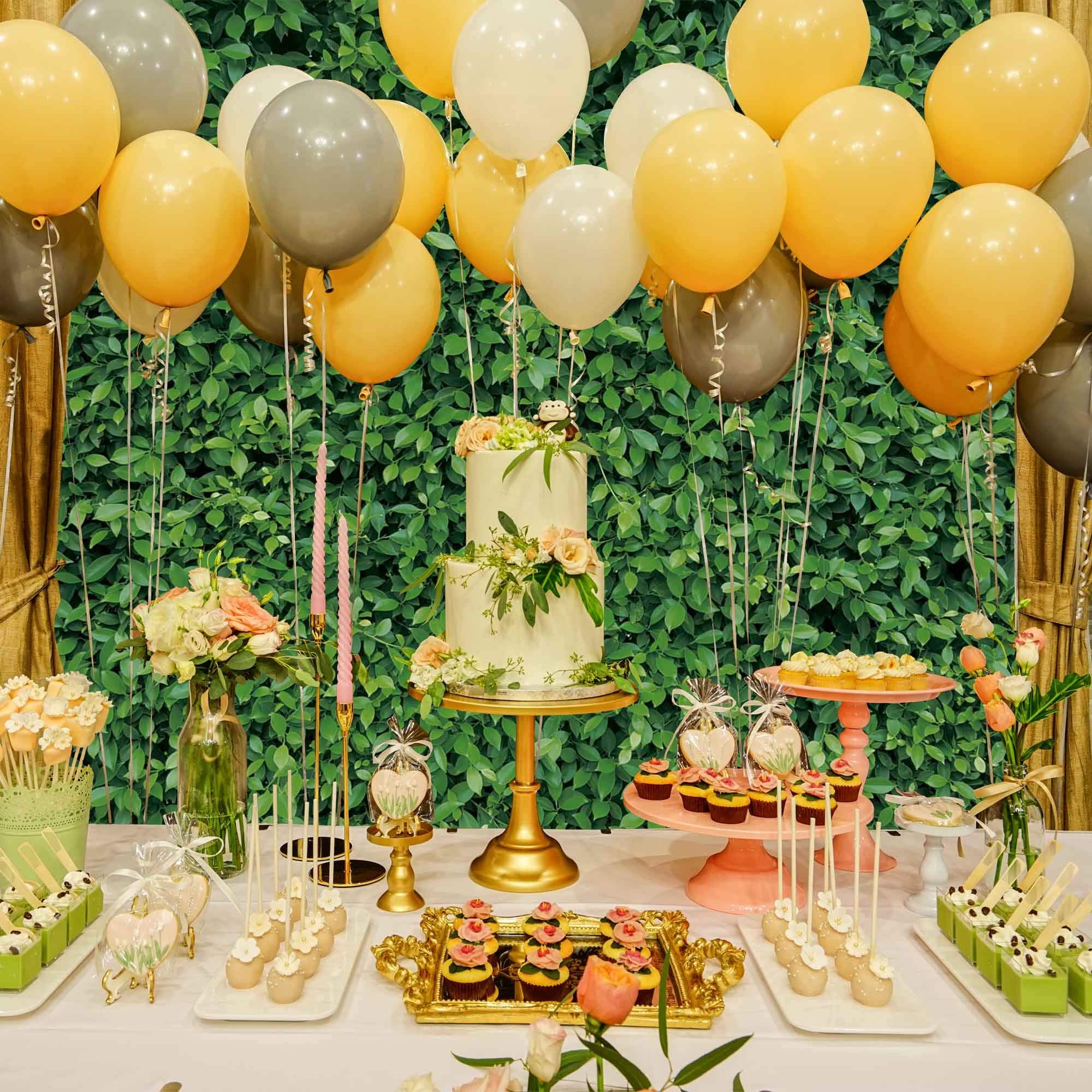 Msocio 8X8Ft Polyester Spring Greenery Leaves Grass Nature Photography Backdrop Green Grass Background For Birthday Wedding Safa