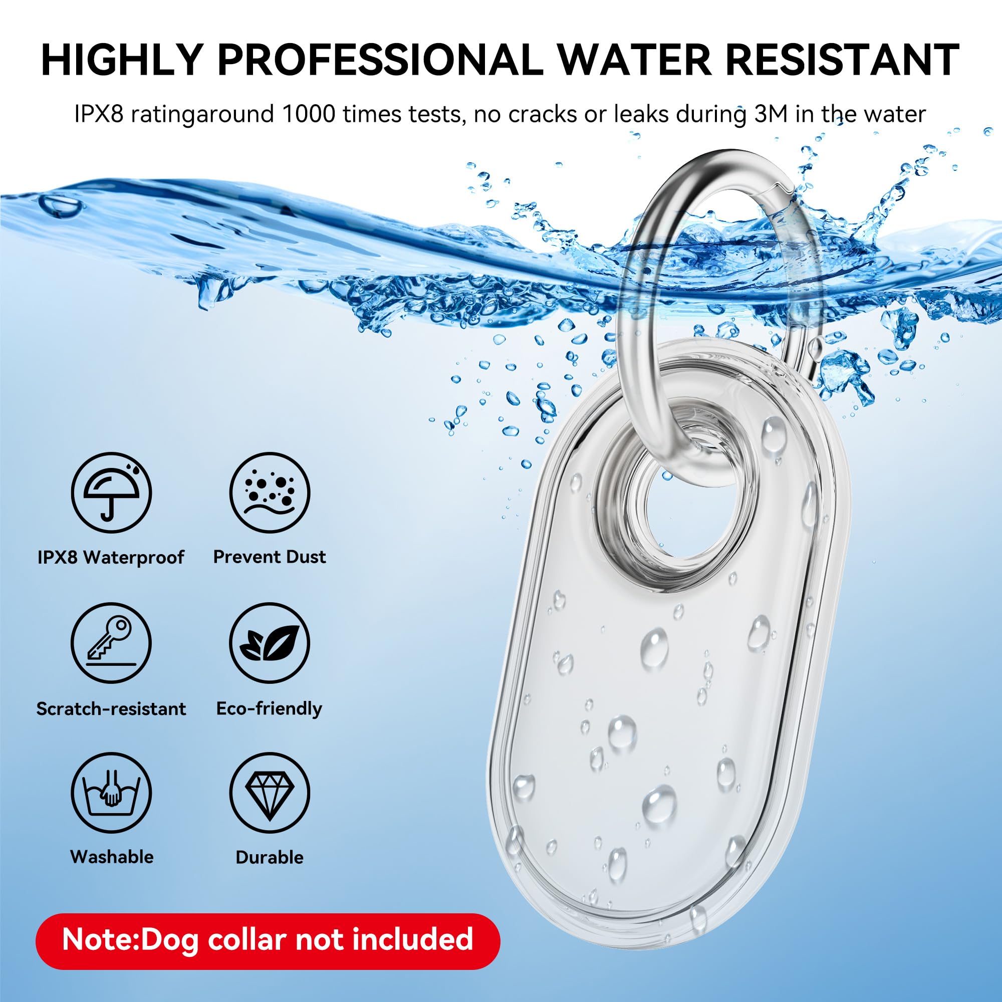 4 Pack For Samsung Smart Tag 2 Case With Key Ring, Full Wrapped Ipx8 Waterproof Tpu Cover For Galaxy Smarttag2, Anti Scratch Pro