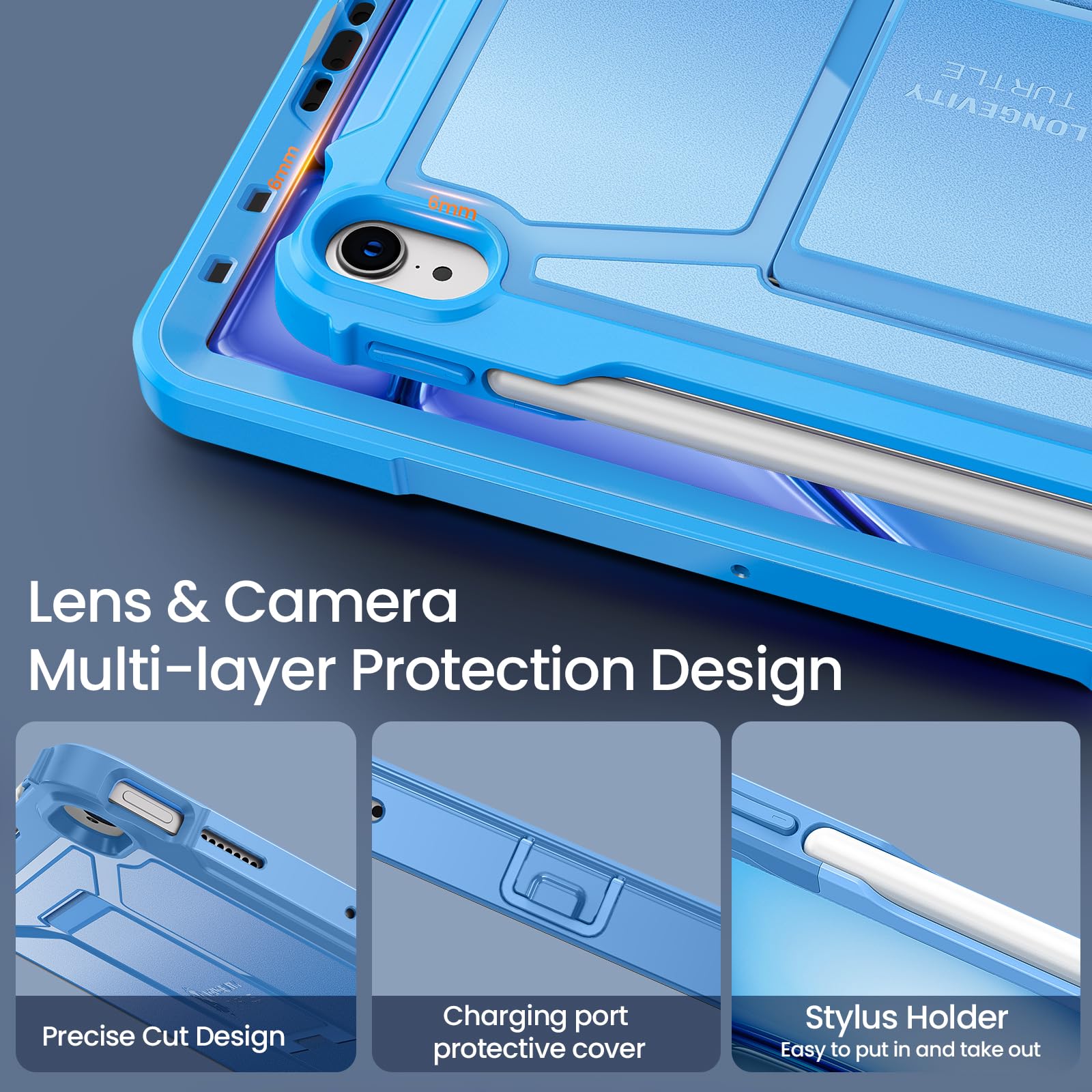 Ztotopcases For Ipad Air 6Th Generation 11 Inch Case M2 2024, Ipad Air 5Th/4Th Gen 10.9 Inch 2022/2020, Ipad Pro 11 2018 1St, Bu