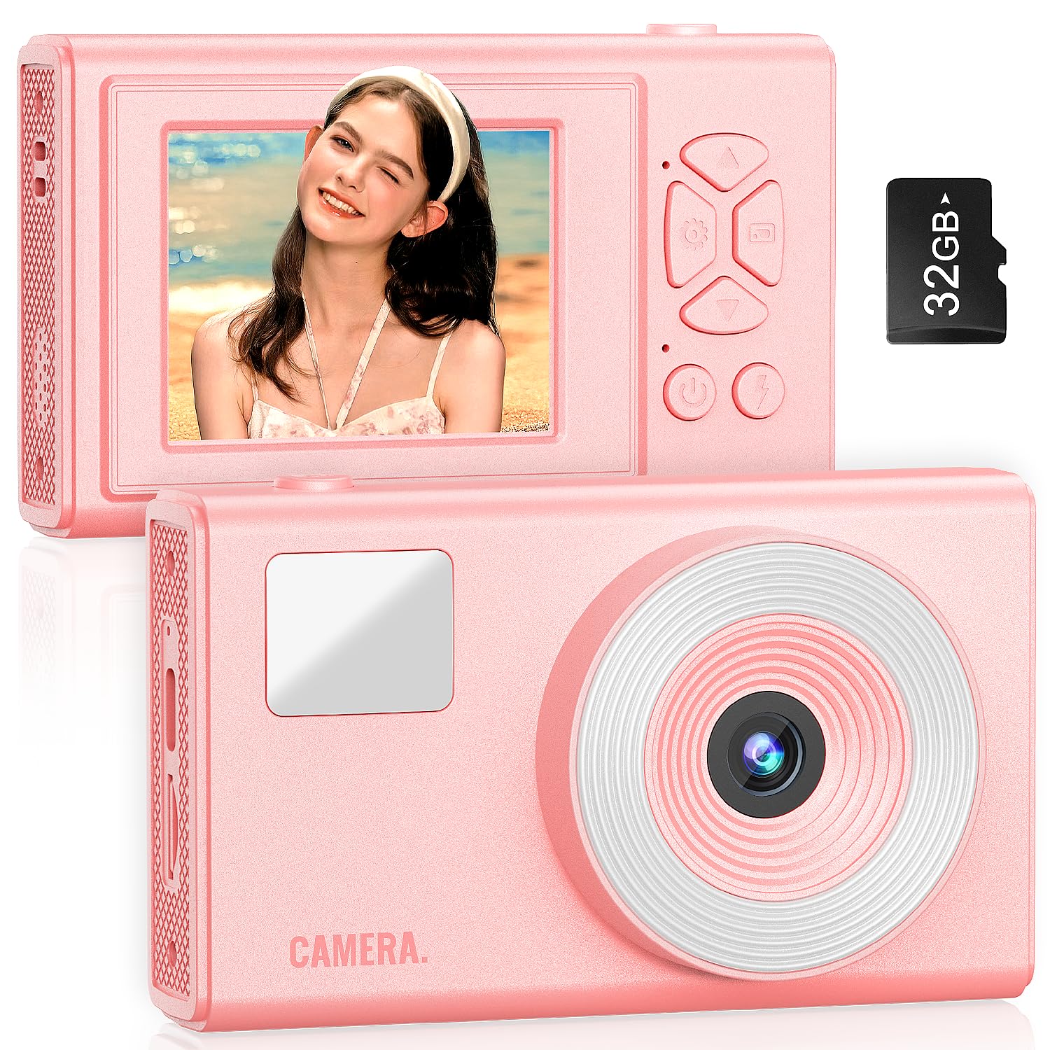 Cimelr Digital Camera, 48Mp Autofocus Uhd 4K Vlogging Canera 16X Digital Zoom, Anti Shake Portable Point And Shoot Kids Camera,