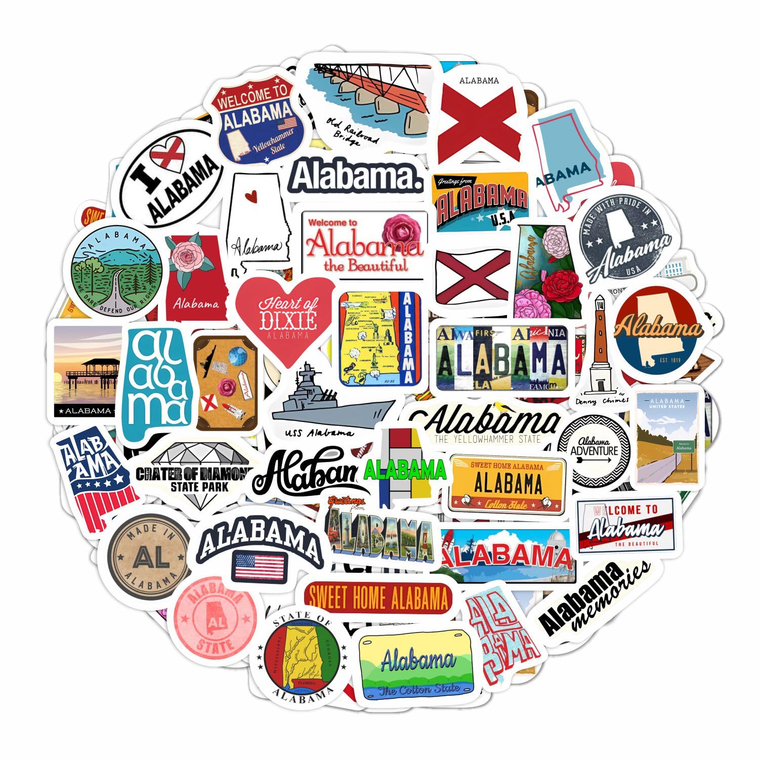 Alabama Stickers For Laptop, Alabama Decals   Alabama Party Favors & Decorations Alabama Gifts For Men And Women, Alabama Merch,