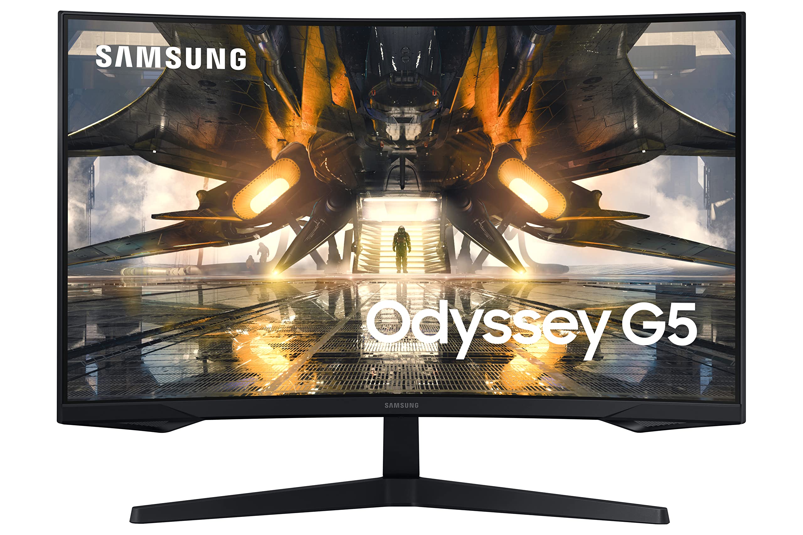 Samsung 27'' Odyssey G55A Qhd 165Hz 1Ms Freesync Curved Gaming Monitor With Hdr 10, Futuristic Design For Any Desktop (Ls27Ag550