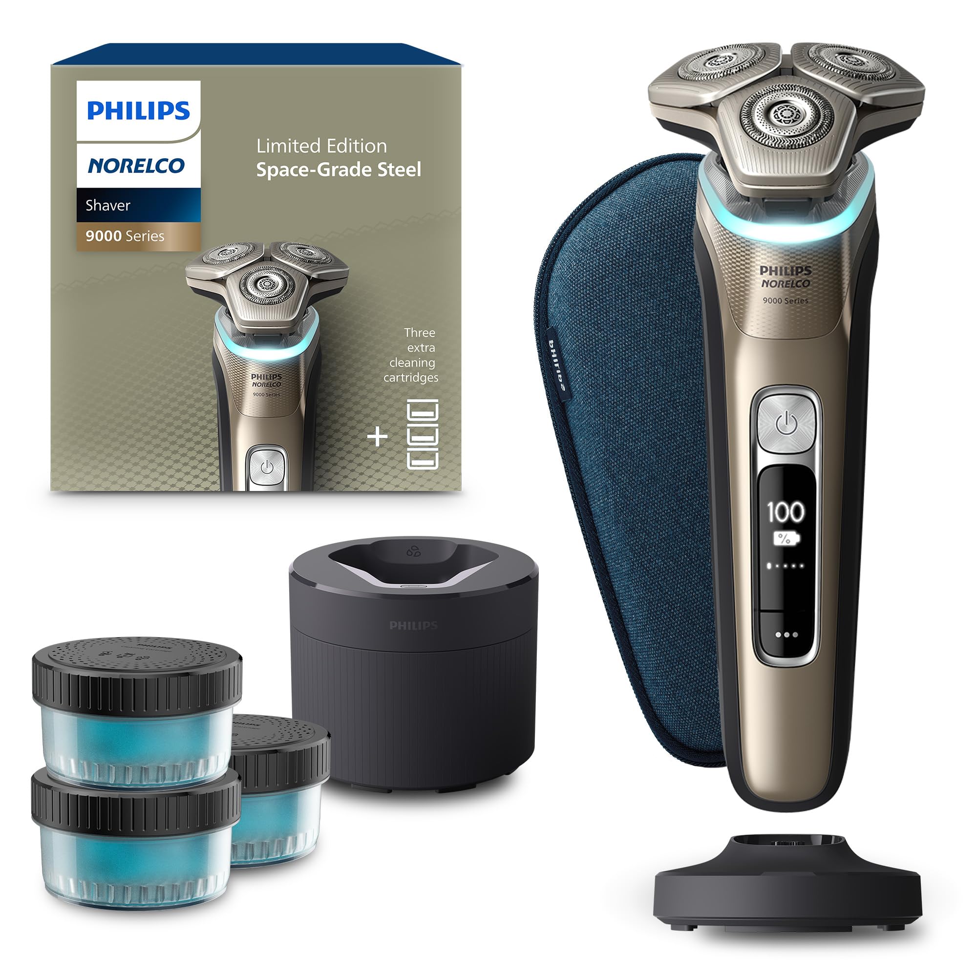 Philips Norelco Shaver Series 9000 Space Grade Edition, Wet & Dry Electric Shaver, with Lift & Cut Shaving System, Pop-up Trimme