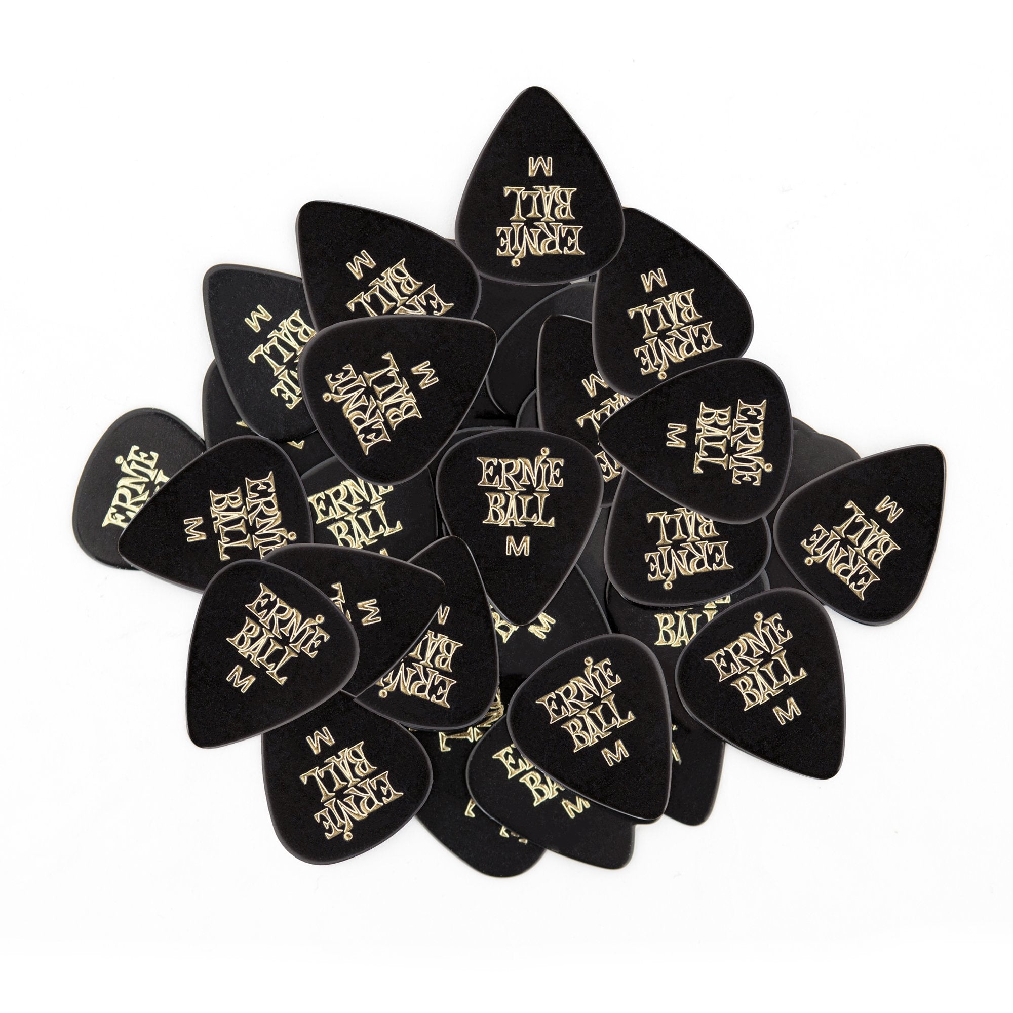 Ernie Ball Guitar Picks, Medium, Black, 144 Pack (P09114)