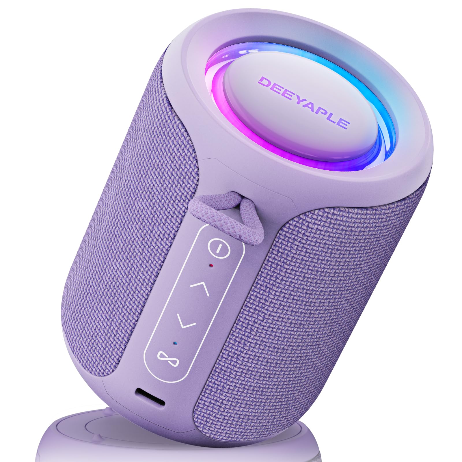 Bluetooth Speaker Wireless,IP67 Waterproof & Dustproof Portable Speaker with Lights,15W Loud Stereo Sound, 2500mAh Battery All D