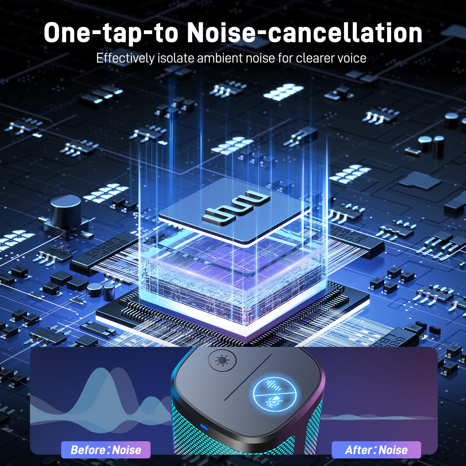 Uhuru Gaming Usb Microphone For Pc, Computer Mic With Controllable Rgb For Ps4/5 Gamers, Podcast Mic With Boom Arm, Noise Cancel