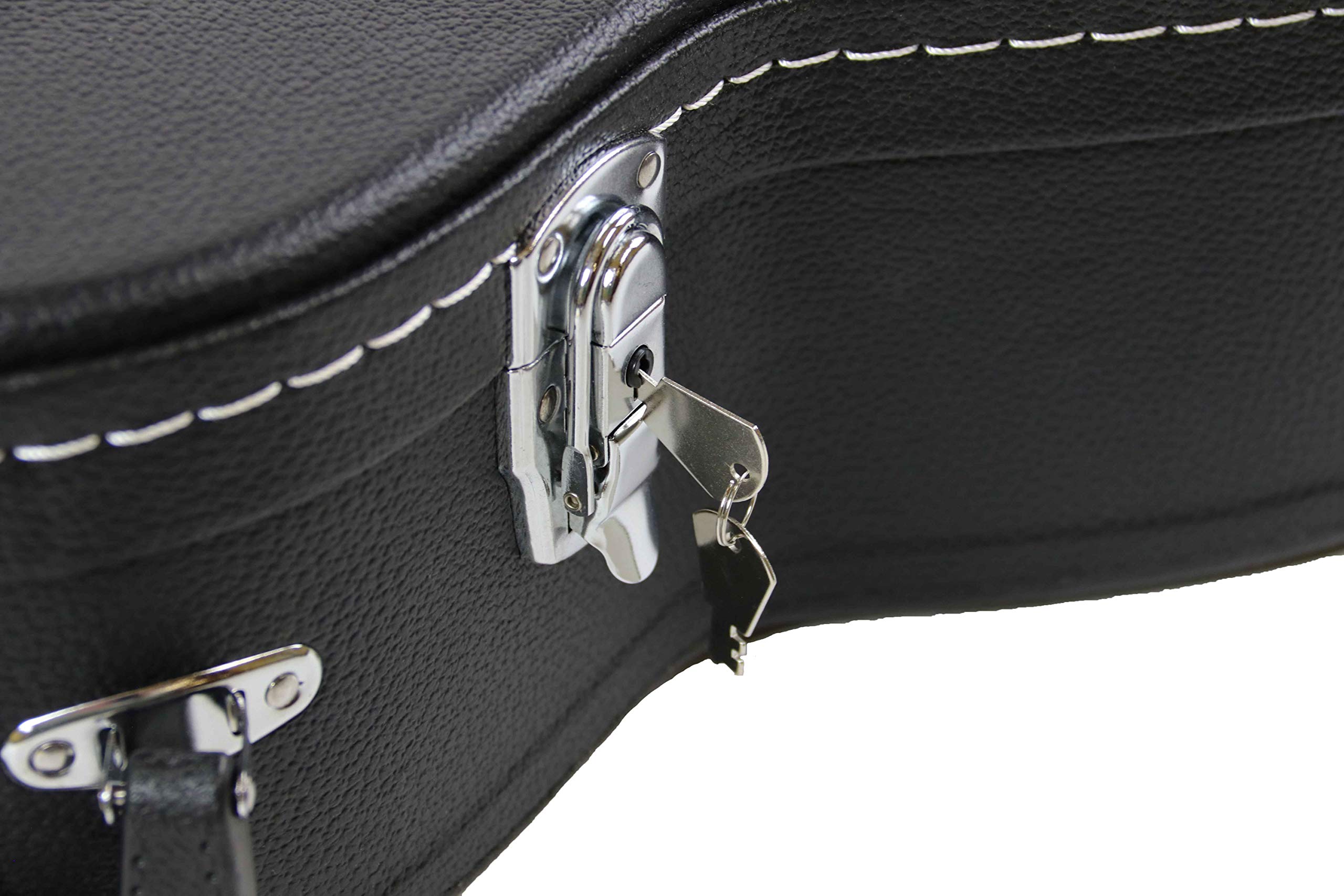 Gearlux 40-Inch Classical Guitar Hard Case With Exterior Lock And Key, Interior Accessory Compartment, And Plush Interior Paddin