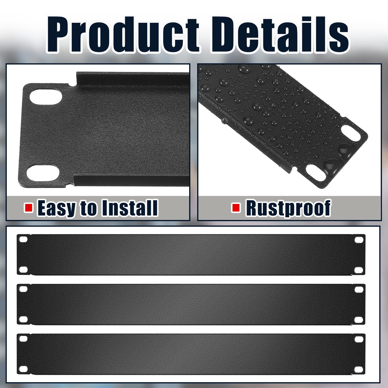 5 Pack Blank Panel Metal Rack Mount Filler Panel Blank Rack Mount Flat Metal Disassembled For 19 Inch Server Cabinet Or Enclosur